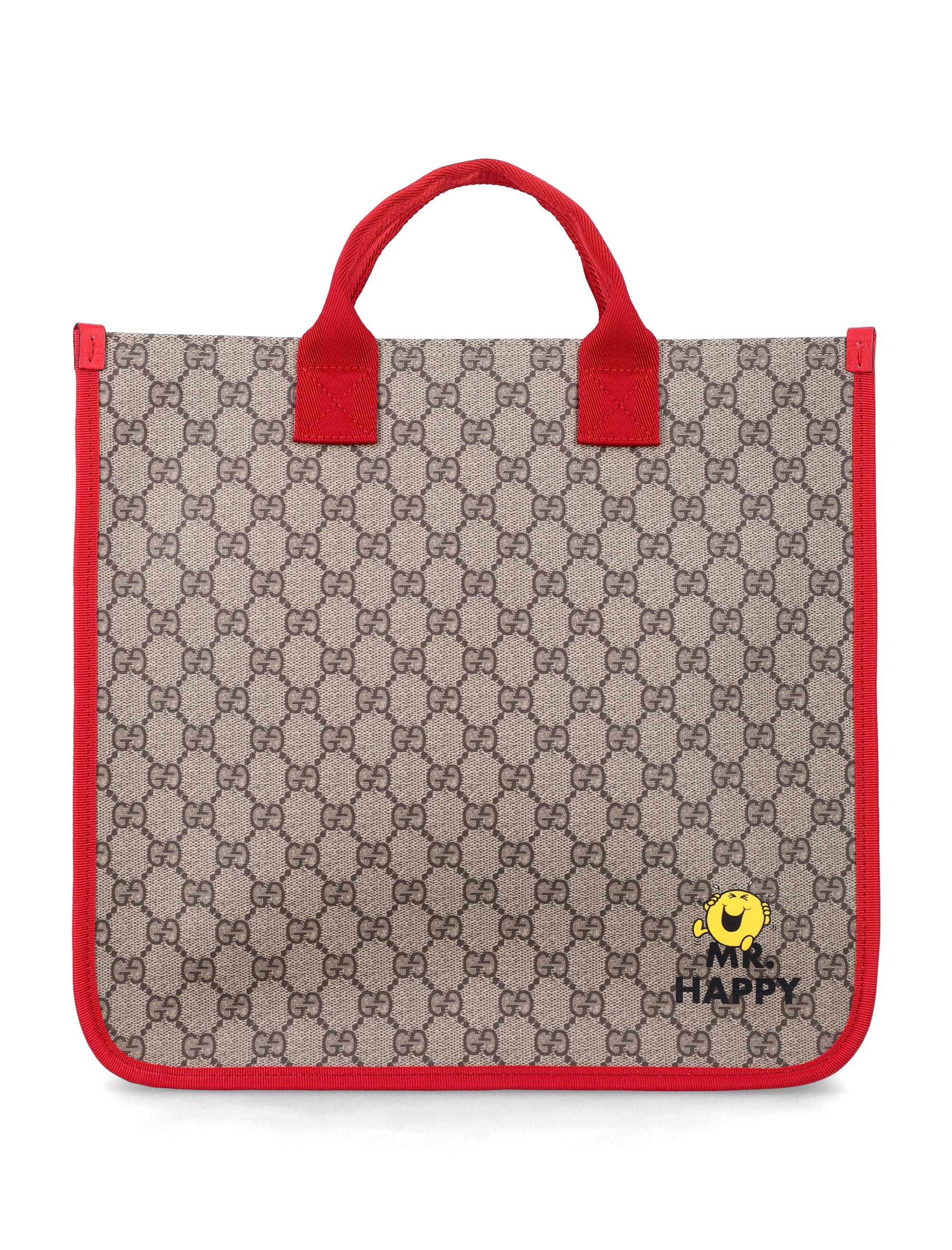 Gucci GG Supreme girls shopping bag Beige Polyurethane Tote