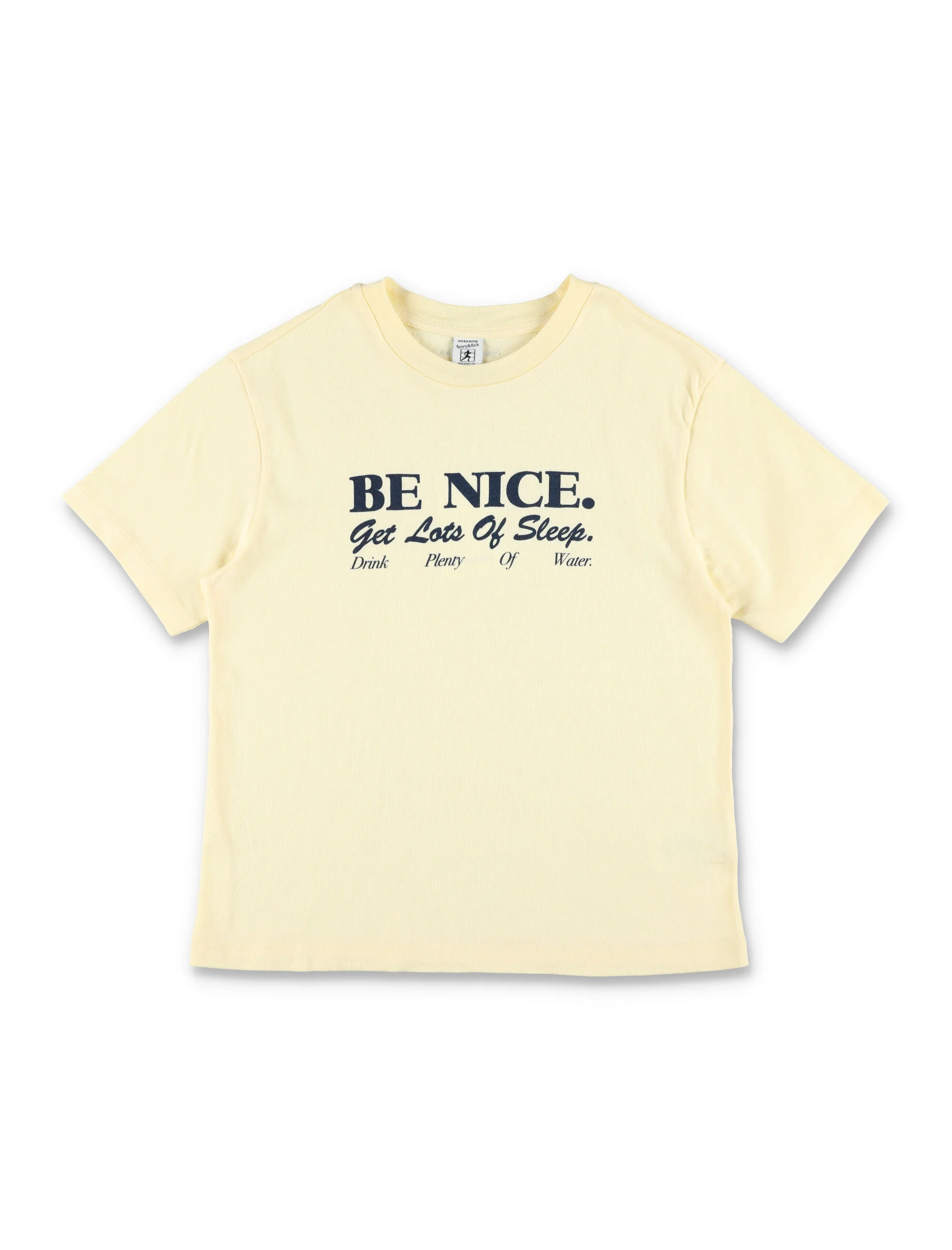 Sporty & Rich Be Nice Kids T-Shirt Cream Almond Recycled Cotton