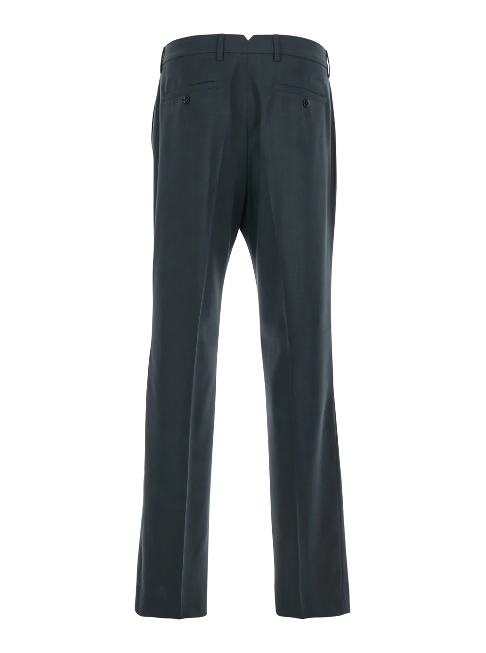 AMI Paris Grey Pants With Belt Loops And Front Concealed Closure Wool Man Virgin Trousers