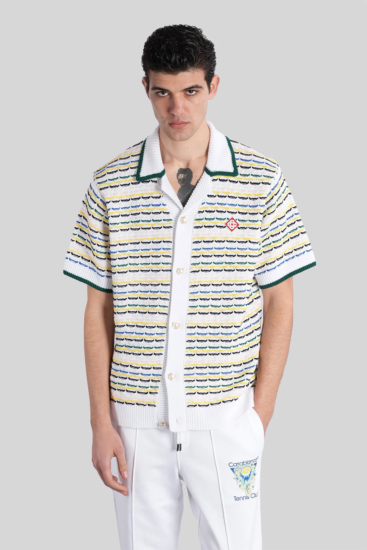 Casablanca Shirt in white cotton Abbigliamento