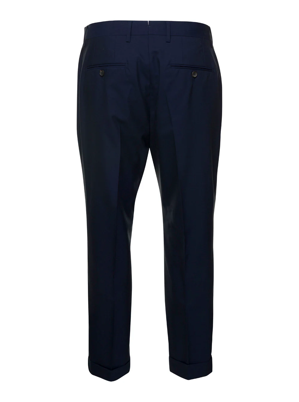 Reveres 1949 Blue Tailored Trousers in Wool Blend Man Blu Virgin Cotton