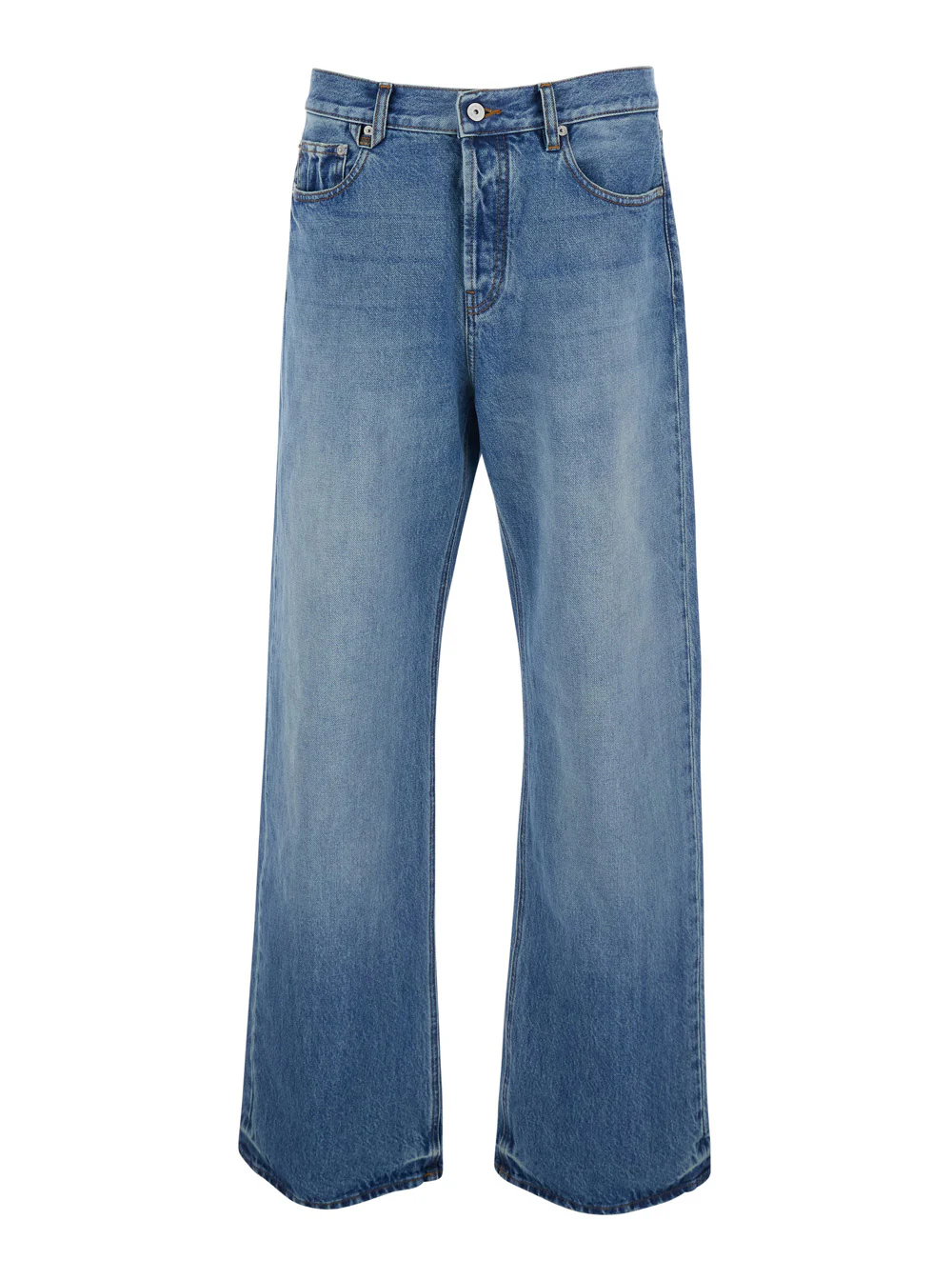 Jacquemus Le De-Nimes Droit Blue Jeans with Logo Embroidery on the Pocket in Denim for Men Blu Cotton
