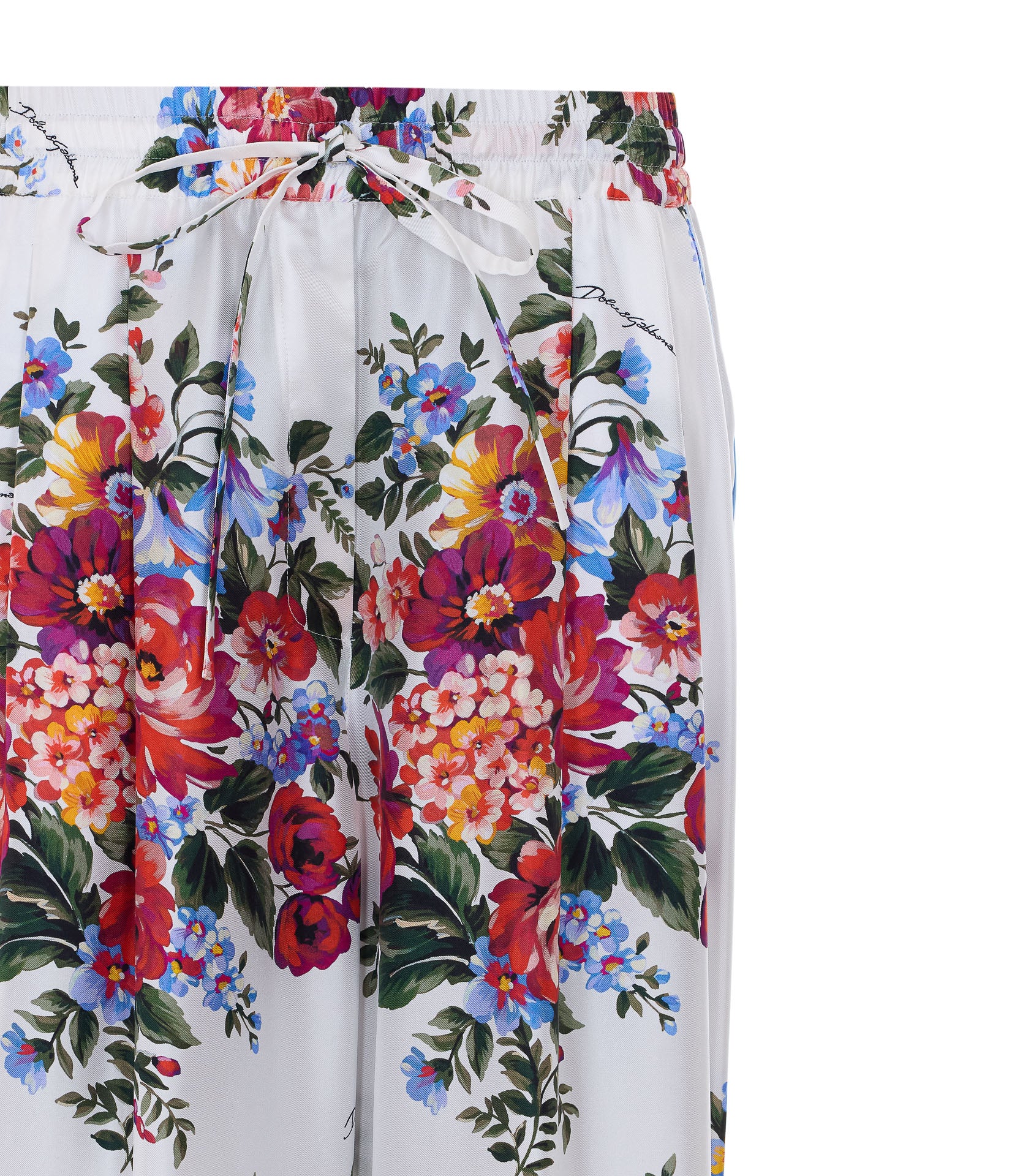 Dolce & Gabbana Trousers White Silk
