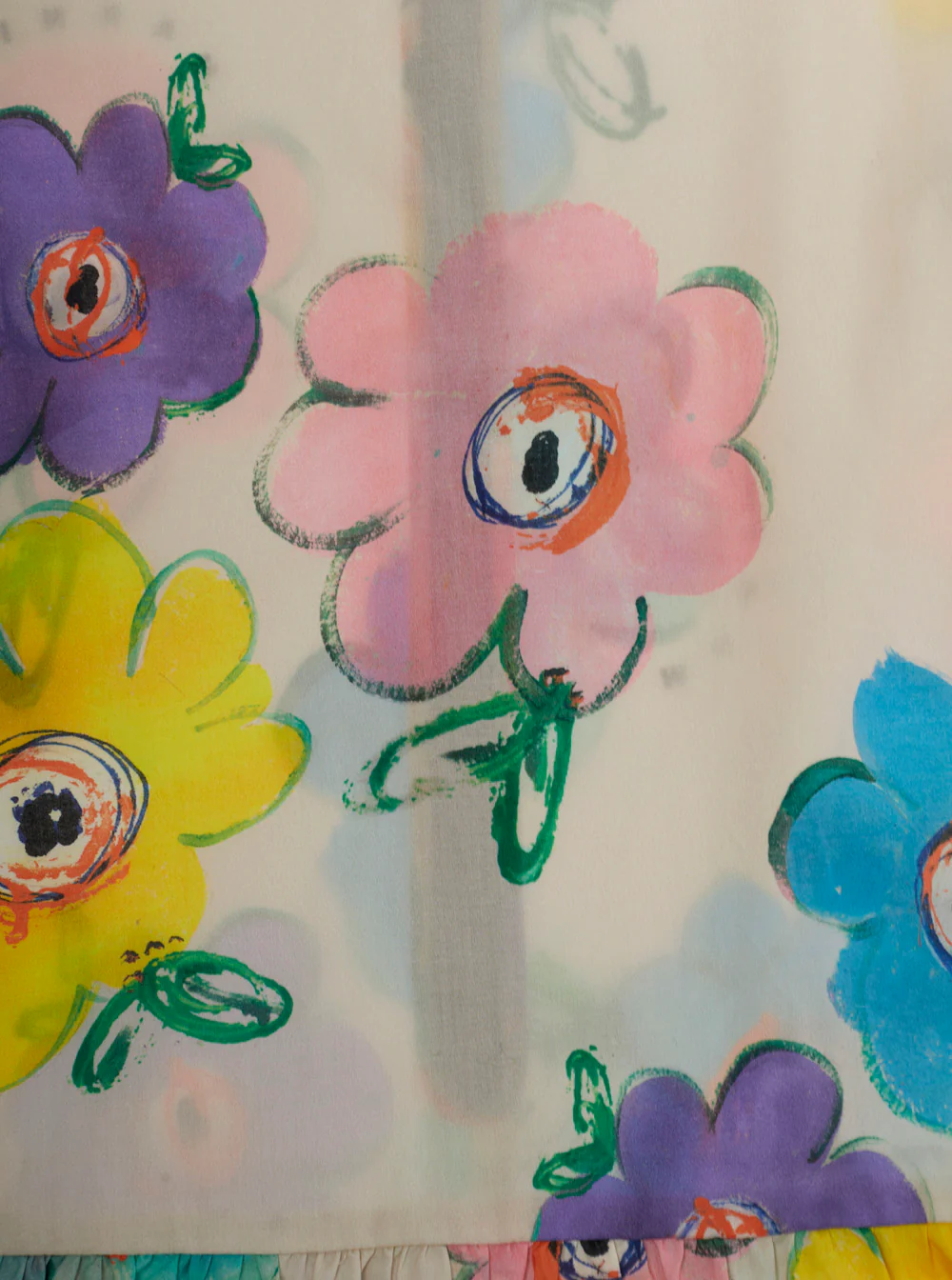 Marni Kids Round Neck Dress with All-Over Floral Print in Multicolor for Girls Cotton