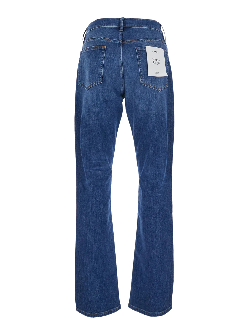 Frame Modern Straight Jeans With Pockets And Zip Closure Blue Men Blu