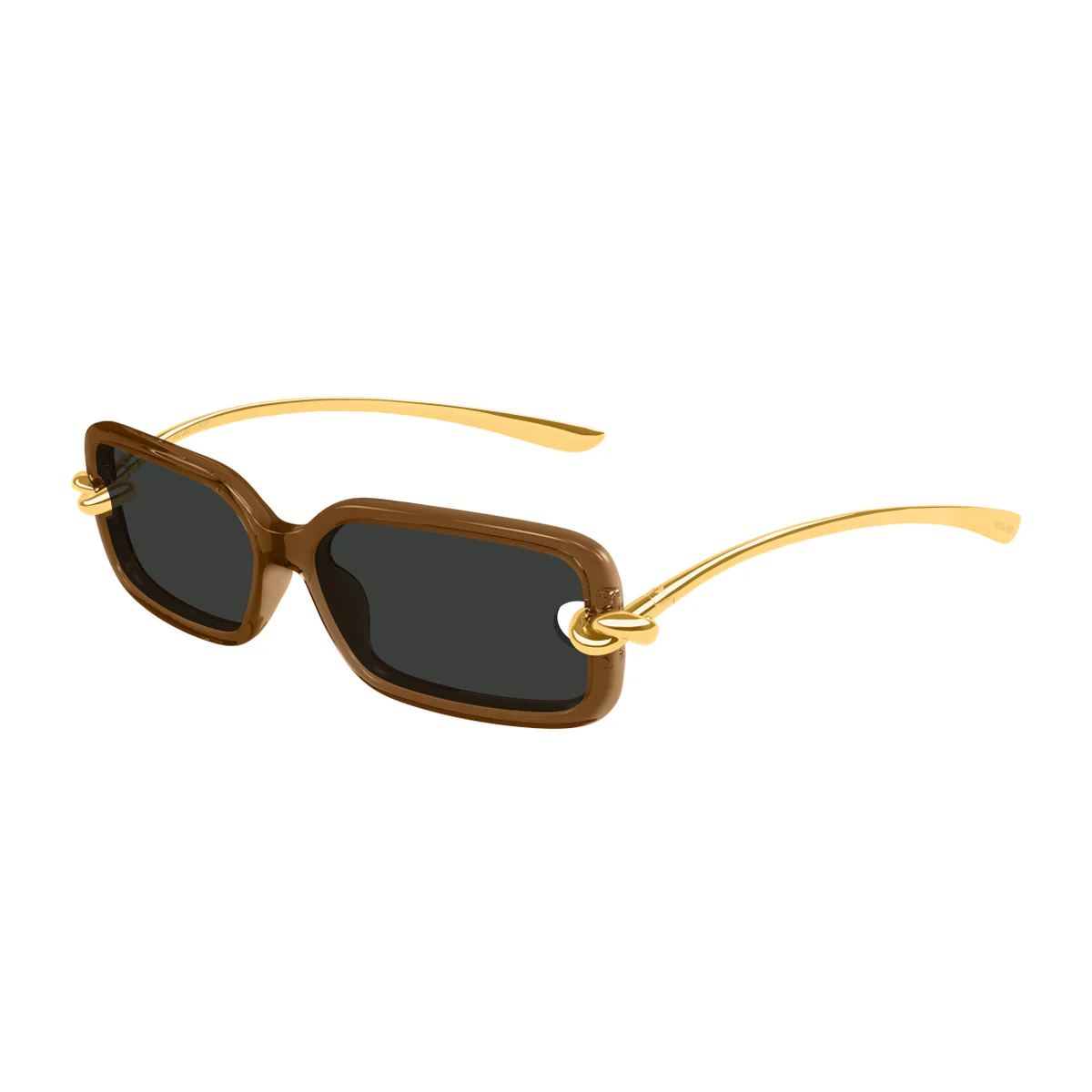 Bottega Veneta BV1439S Linea Signature Icons 005 Brown Gold Grey Marrone Bio-injected/ Metal Occhiali Da Sole