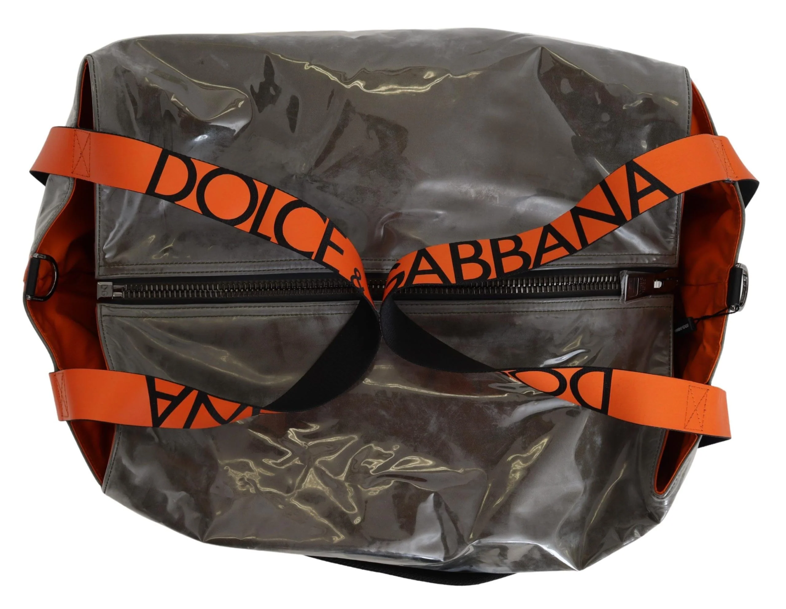 Dolce & Gabbana Cotton Men Large Fabric Green Shopping Tote Bag Elastane Nylon Leather