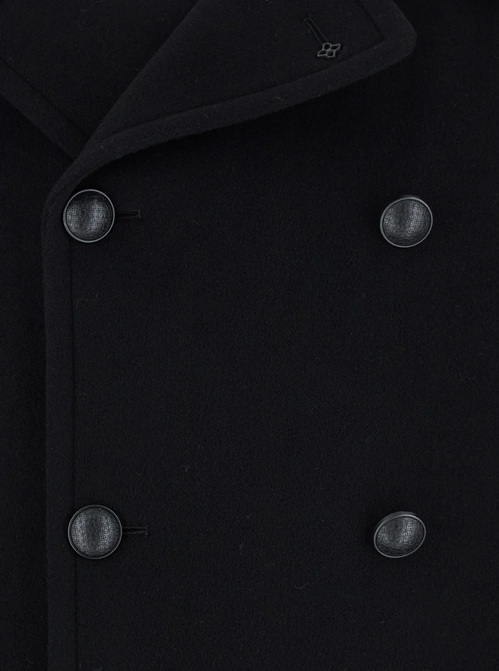 Tagliatore Black Coat With Button Closure And Welt Pockets Wool