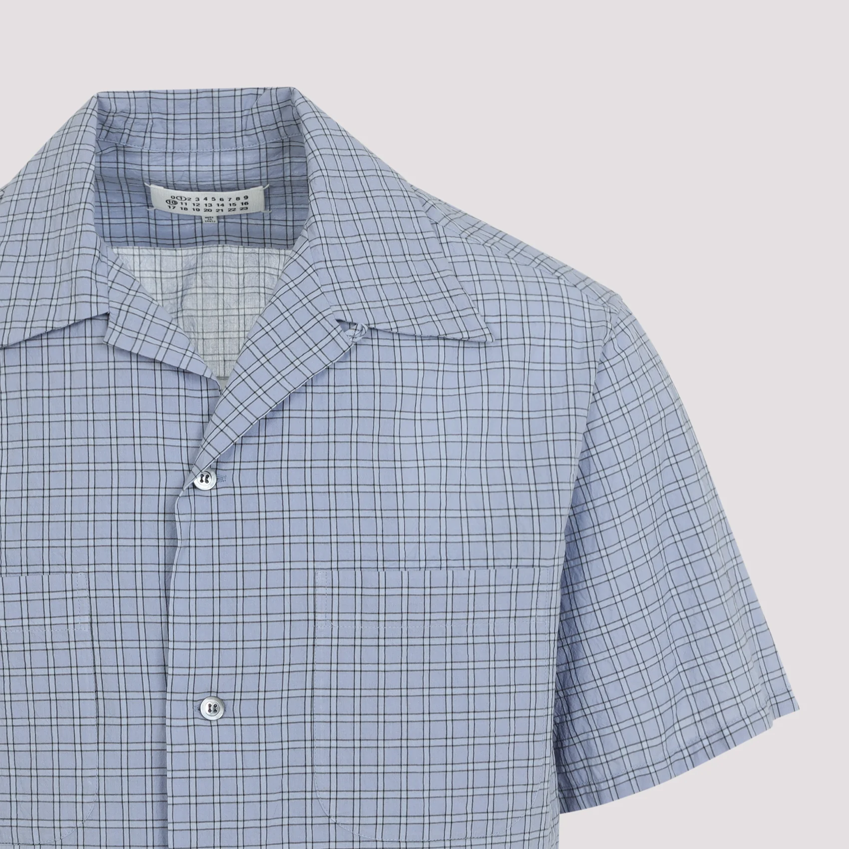 Maison Margiela Linen Shirt Blue Cotton