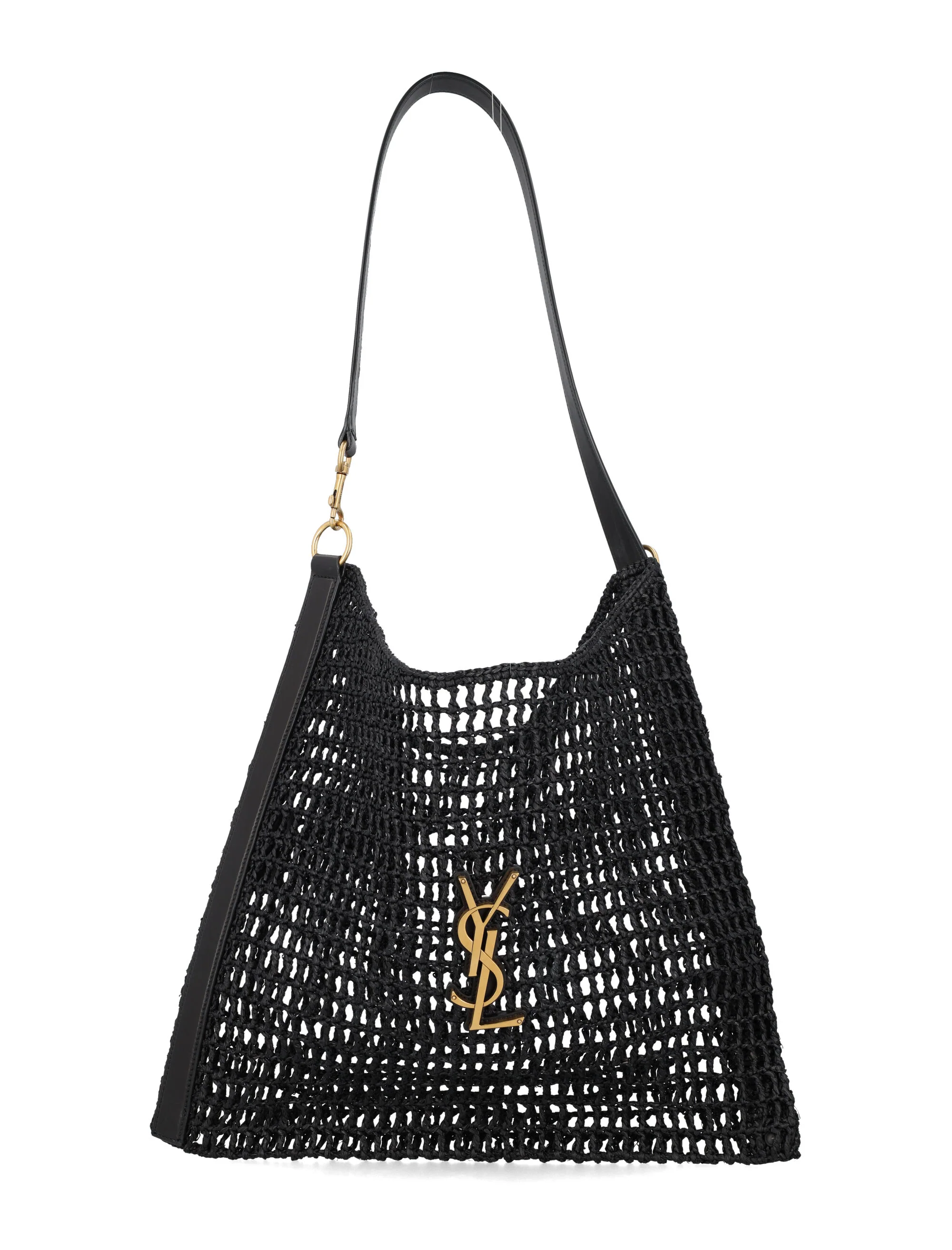 Saint Laurent BV raffia tote bag Black Rafia