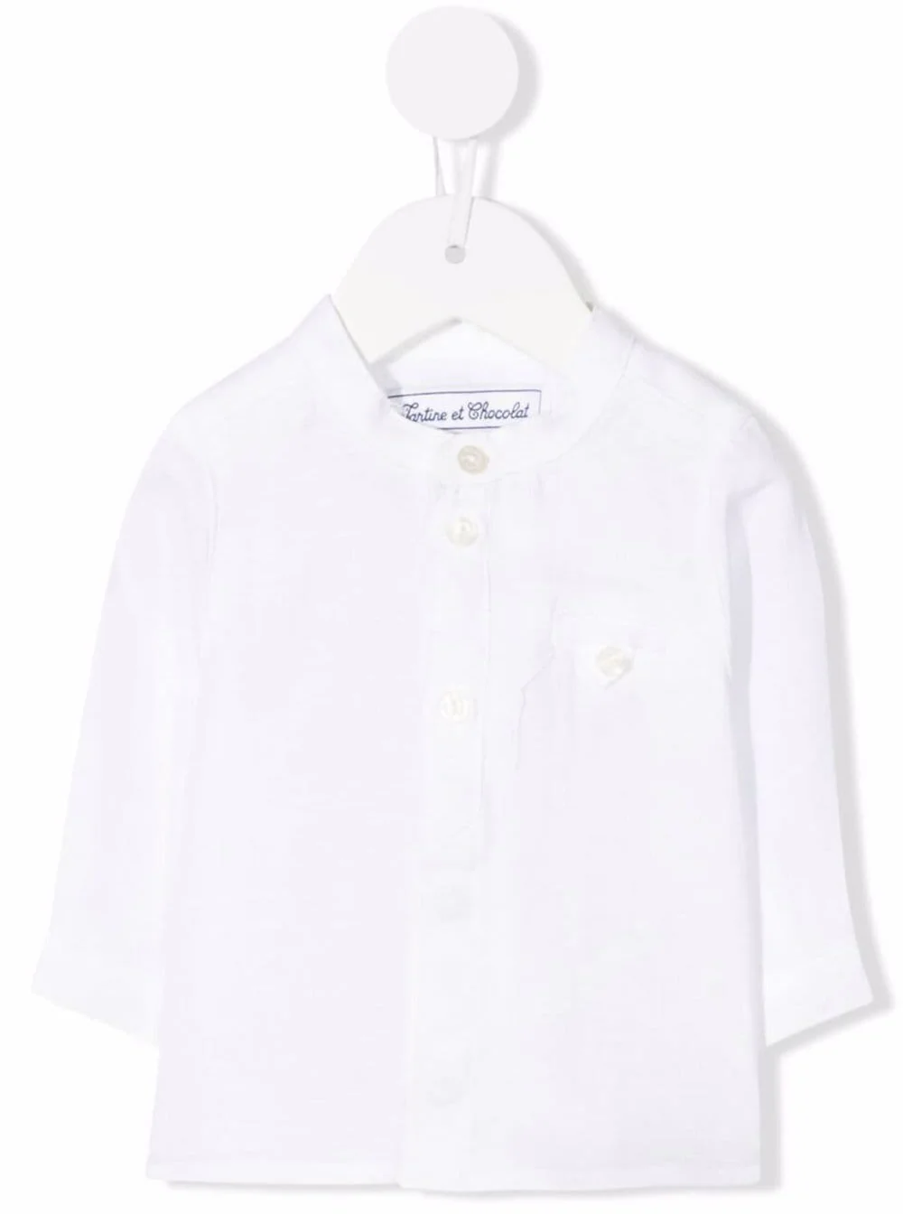 Tartine Et Chocolat Kids Tartine Et Chocolat Baby Girl White Linen Shirt And Blouses