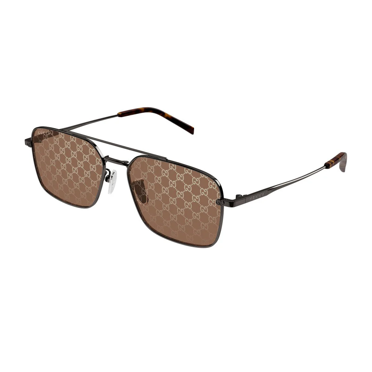 Gucci Gg1957sa Linea Institutional Logo Gunmetal Metallo Sunglasses