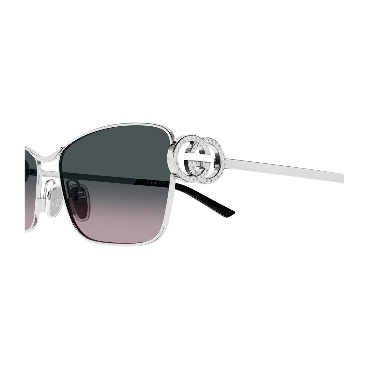 Gucci Gg2045s Linea Emblem Silver Metallo/iniettato Sunglasses