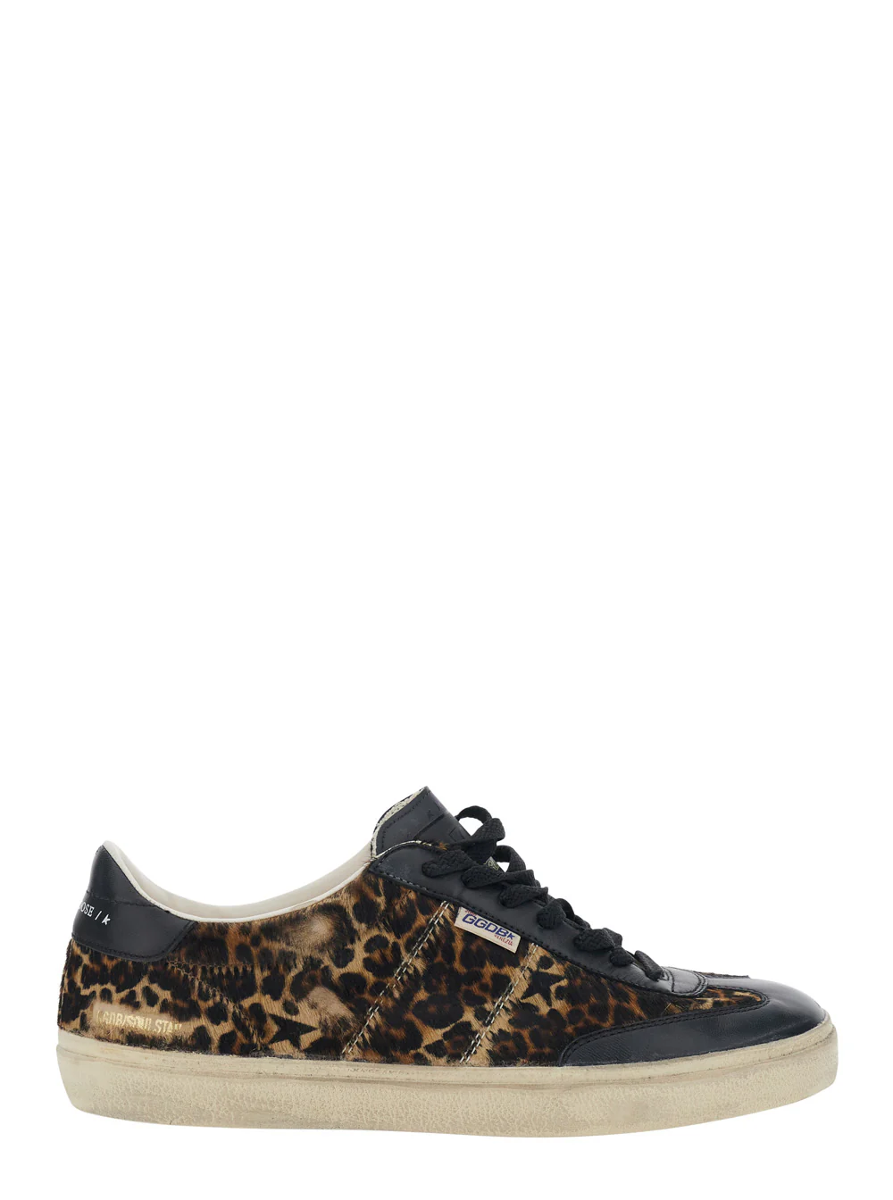 Golden Goose Sneakers Soul-Star Nappa Brown With Leather Details And Rubber Sole For Men Cow Ovine