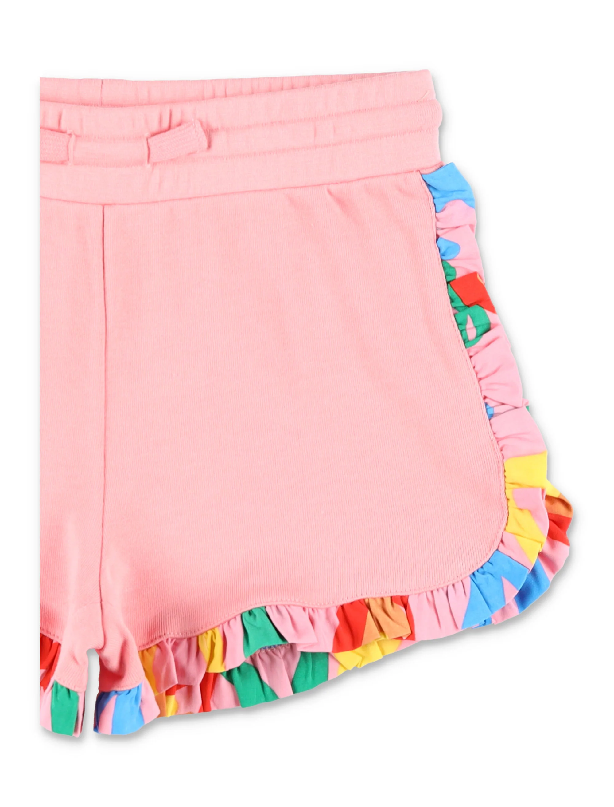 Stella Mccartney Kids Frill-Trim Sweatshorts Pink Cotton Short