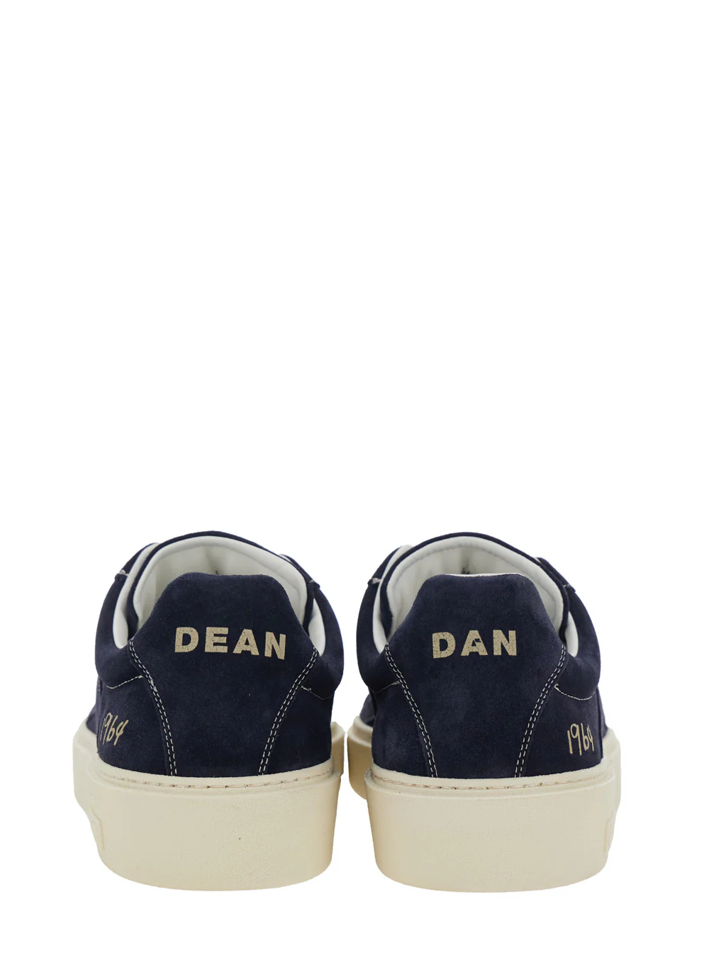 Low Top Sneaker DSQUARED2 with Logo Patch on the Tongue and Lettering Heel in Blue Suede for Men Blu Calf