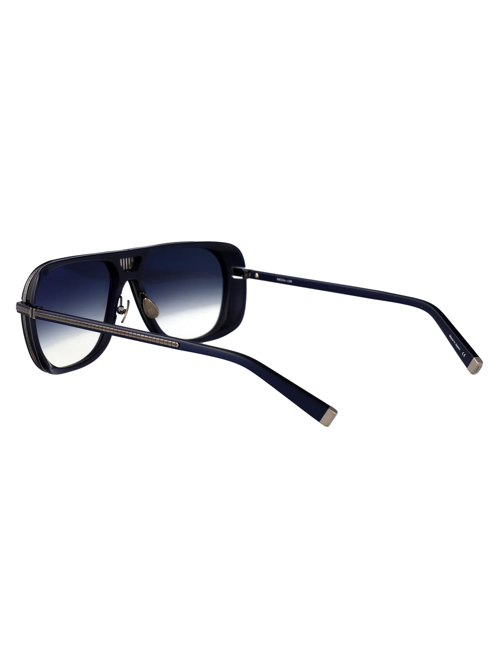 Matsuda M3023-V2.sg Antique Silver - Matte Navy Metal Sunglasses