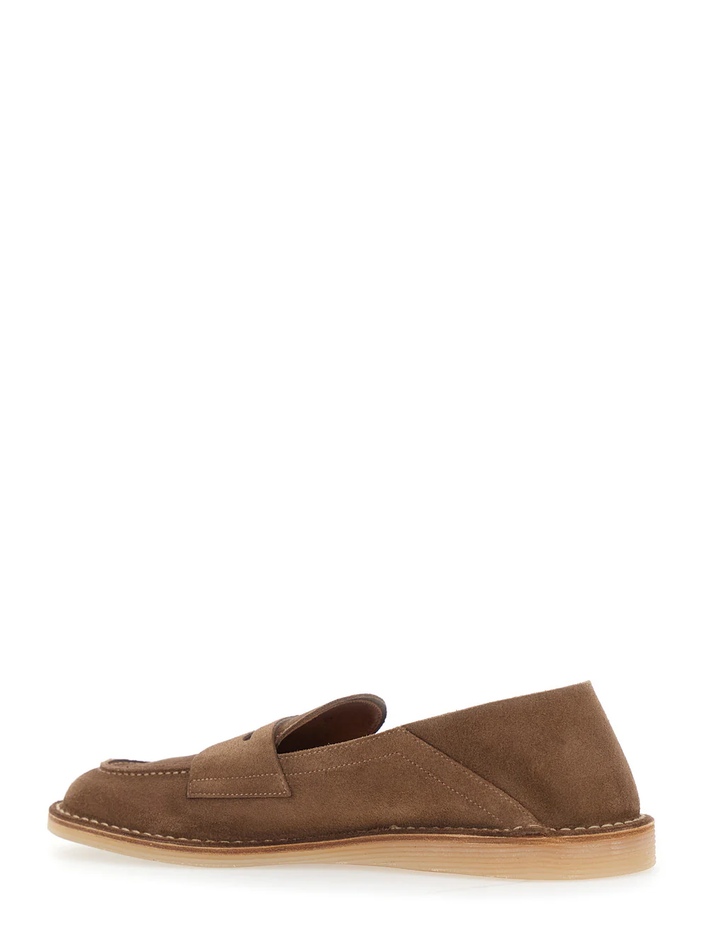 Dolce & Gabbana Brown Loafers Florio with DG Logo Detail on the Side in Suede for Men Calf