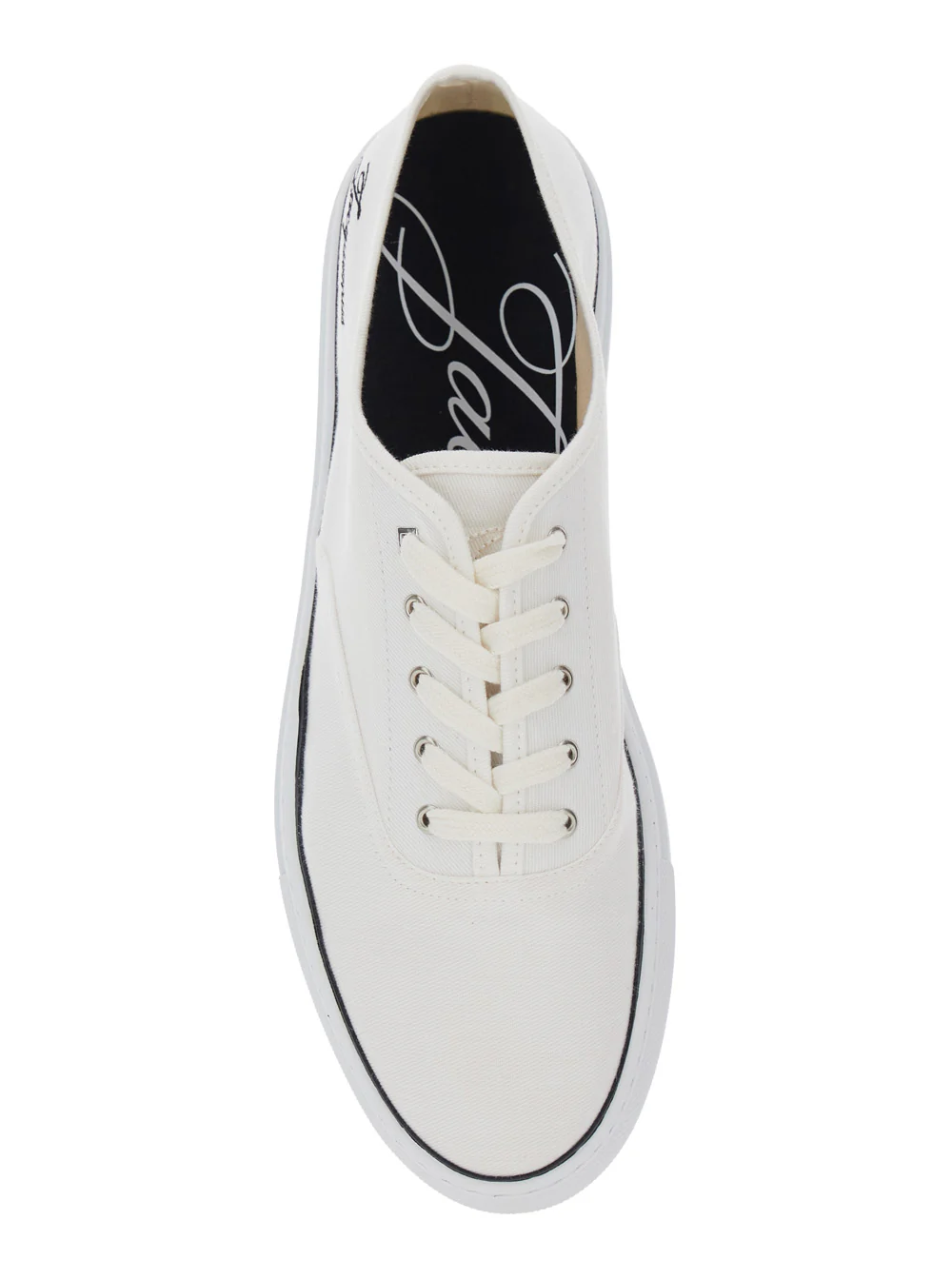 Jacquemus White Sneakers Les Fefe With Contrast Logo Cotton For Men Jacquemus White Sneakers Les Fefe With Contrast Logo Cotton For Men