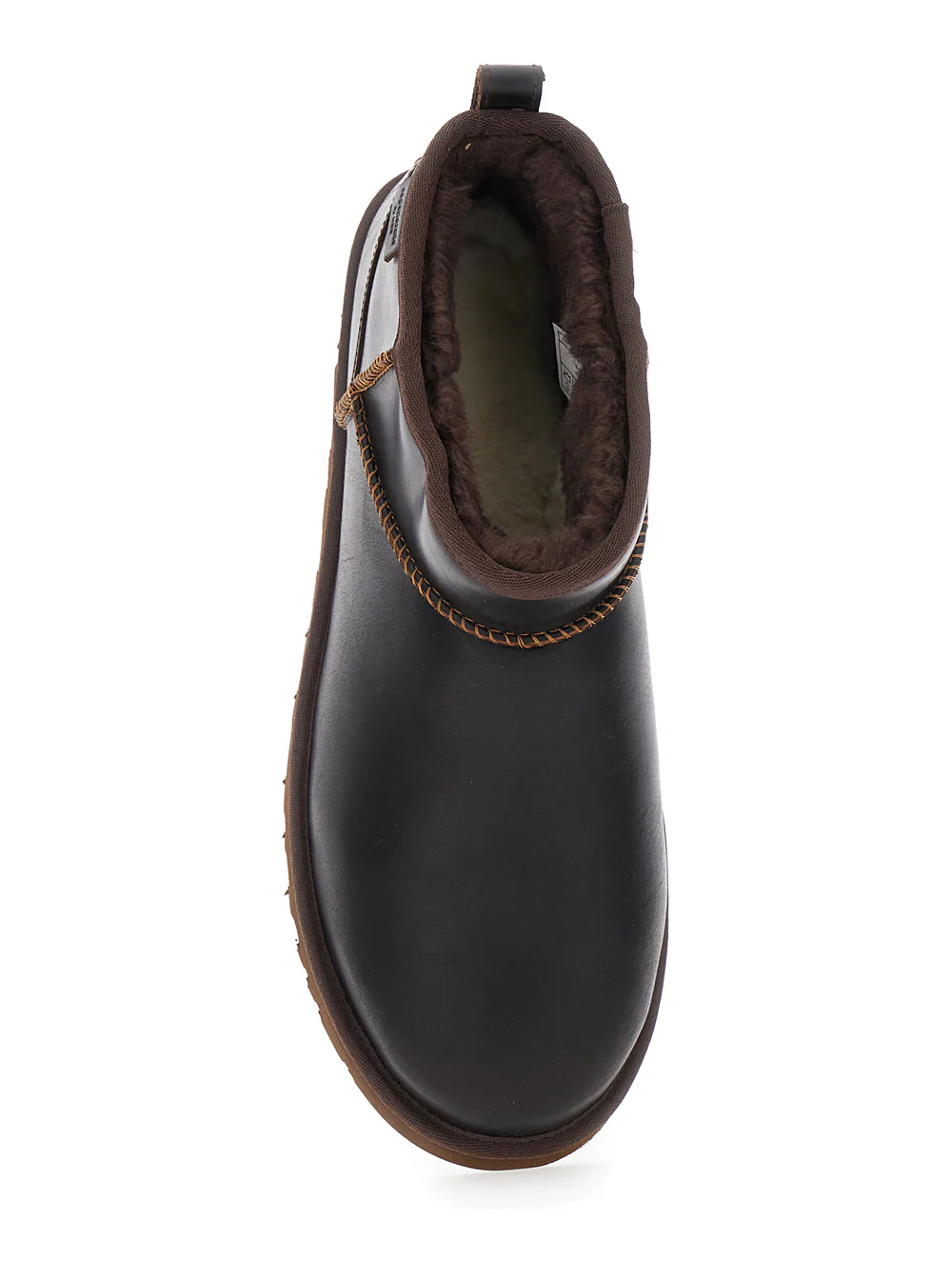 UGG Classic Ultra Mini Brown Boots in Leather Man Ankle