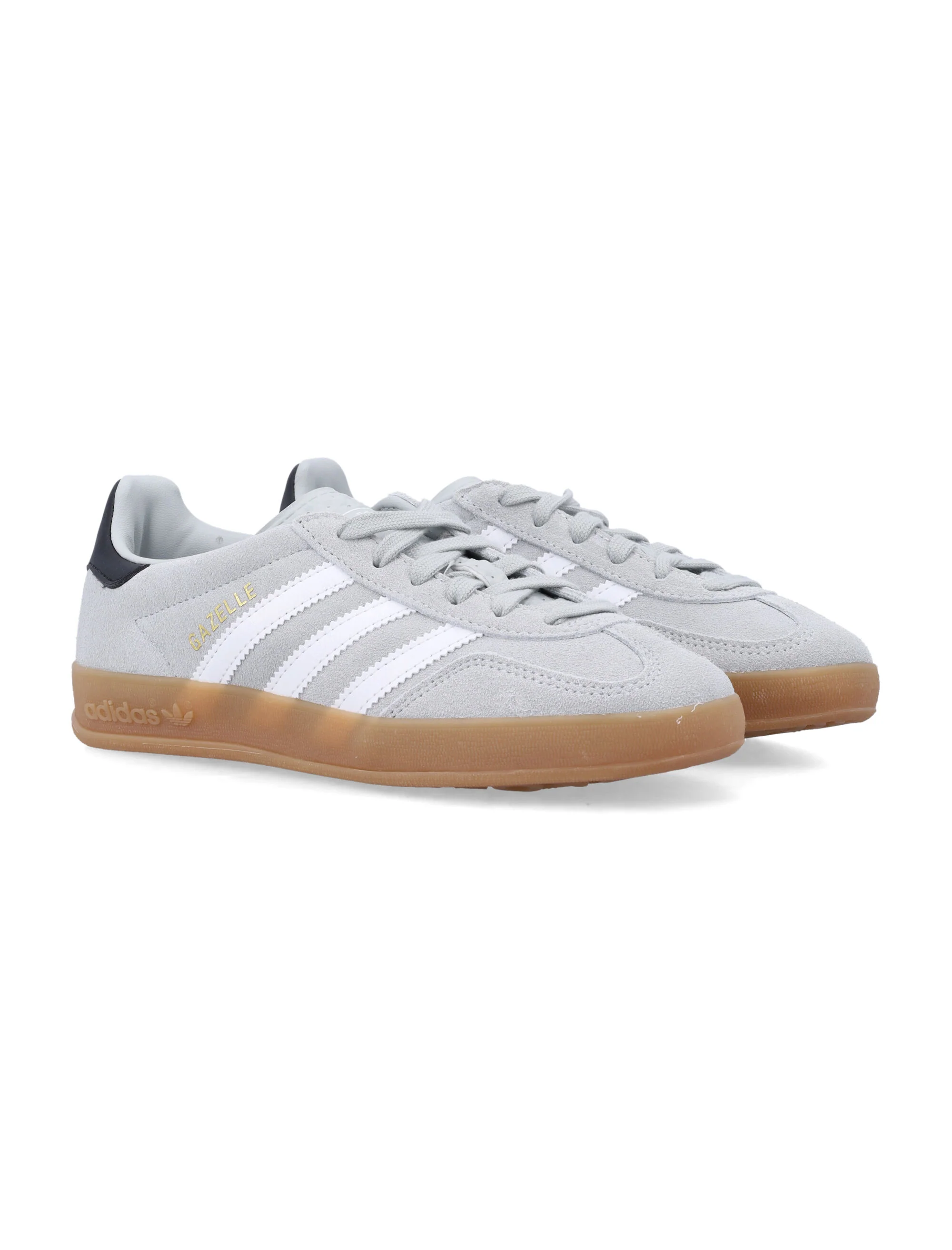 Adidas Originals Adidas Gazelle Indoor Grey Kids Sneakers Grey/white Leather Sole