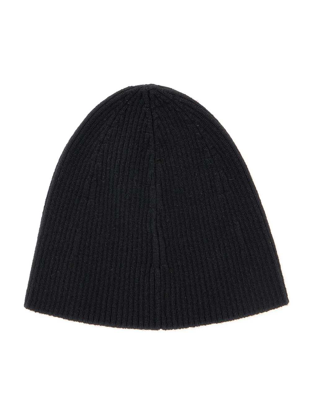 Saint Laurent Black Beanie with Logo Patch in Cashmere Man Hats And Gloves