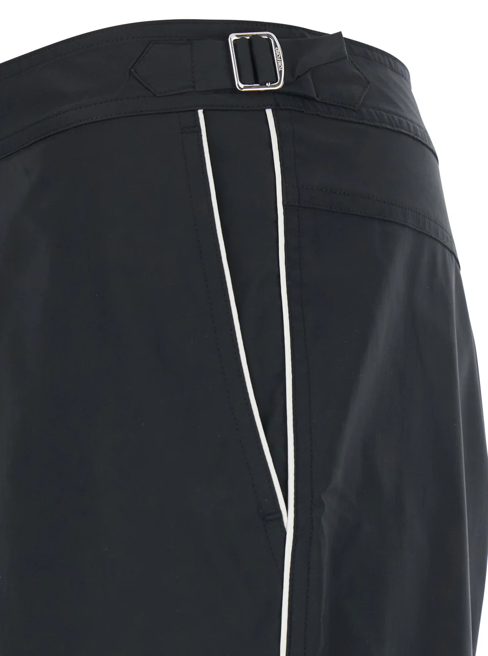 Tom Ford Black Swim Shorts with Side Strap Details in Tech Fabric Man Polyester Beachwear