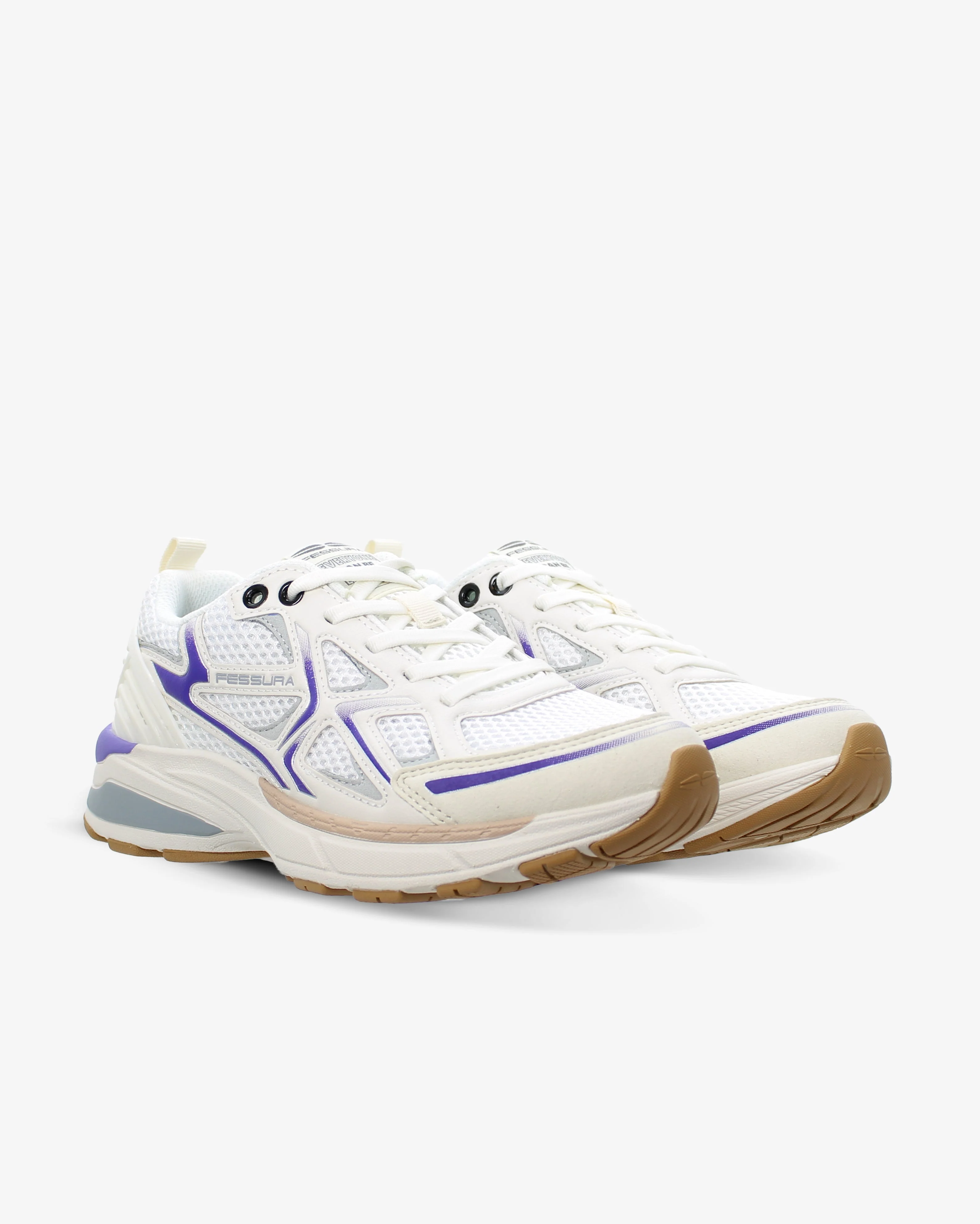Fessura City 01 04 Ivory-violet Everyday Sneakers