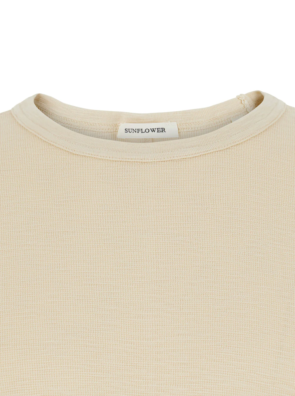 Sunflower Waffle Tee Ls Is A Long-Sleeve Shirt With Round Neckline And Front Logo. Composition Cotton. Beige. Gender Woman. Jersey