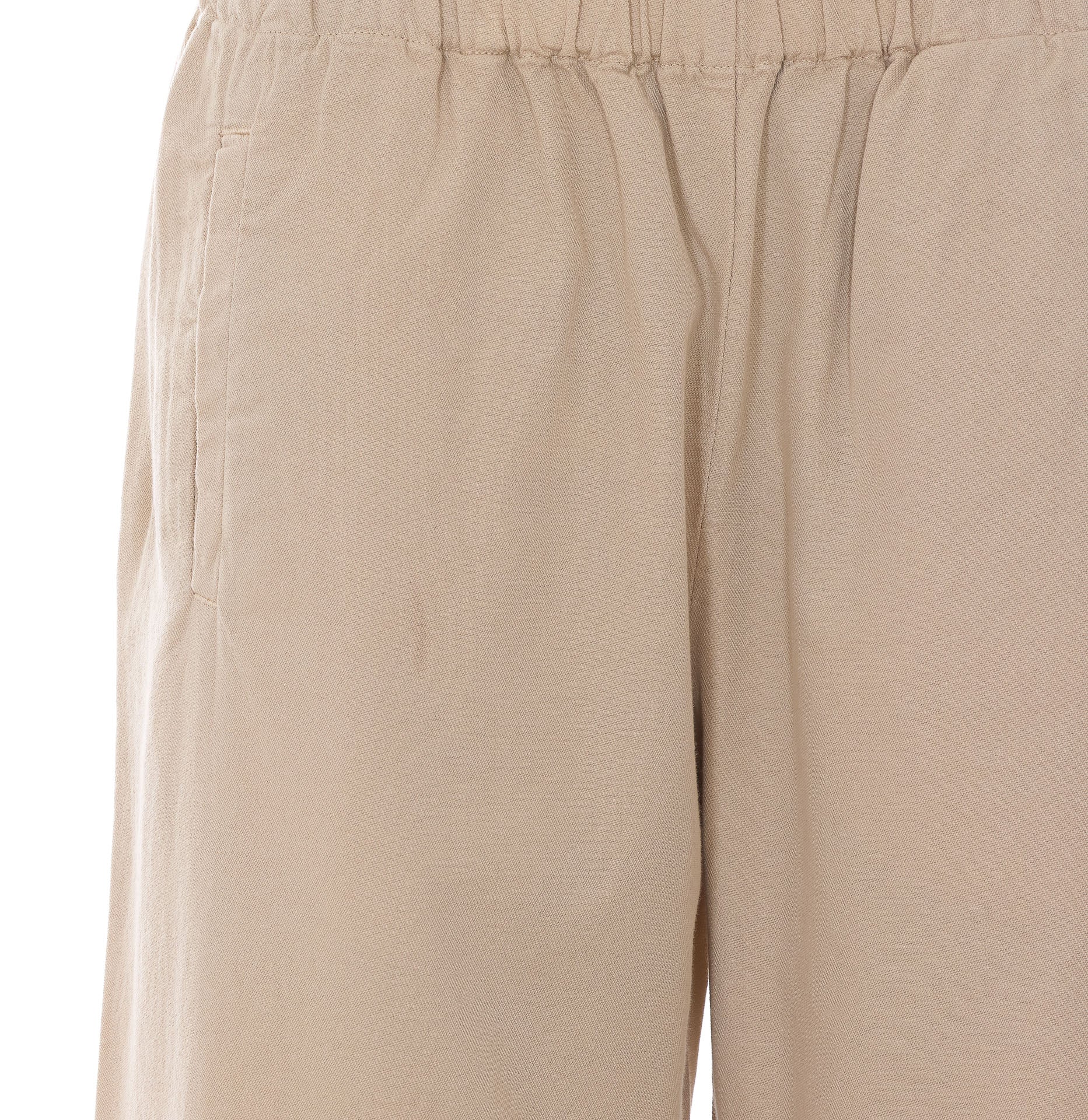True Avenue Trousers Beige Cotton