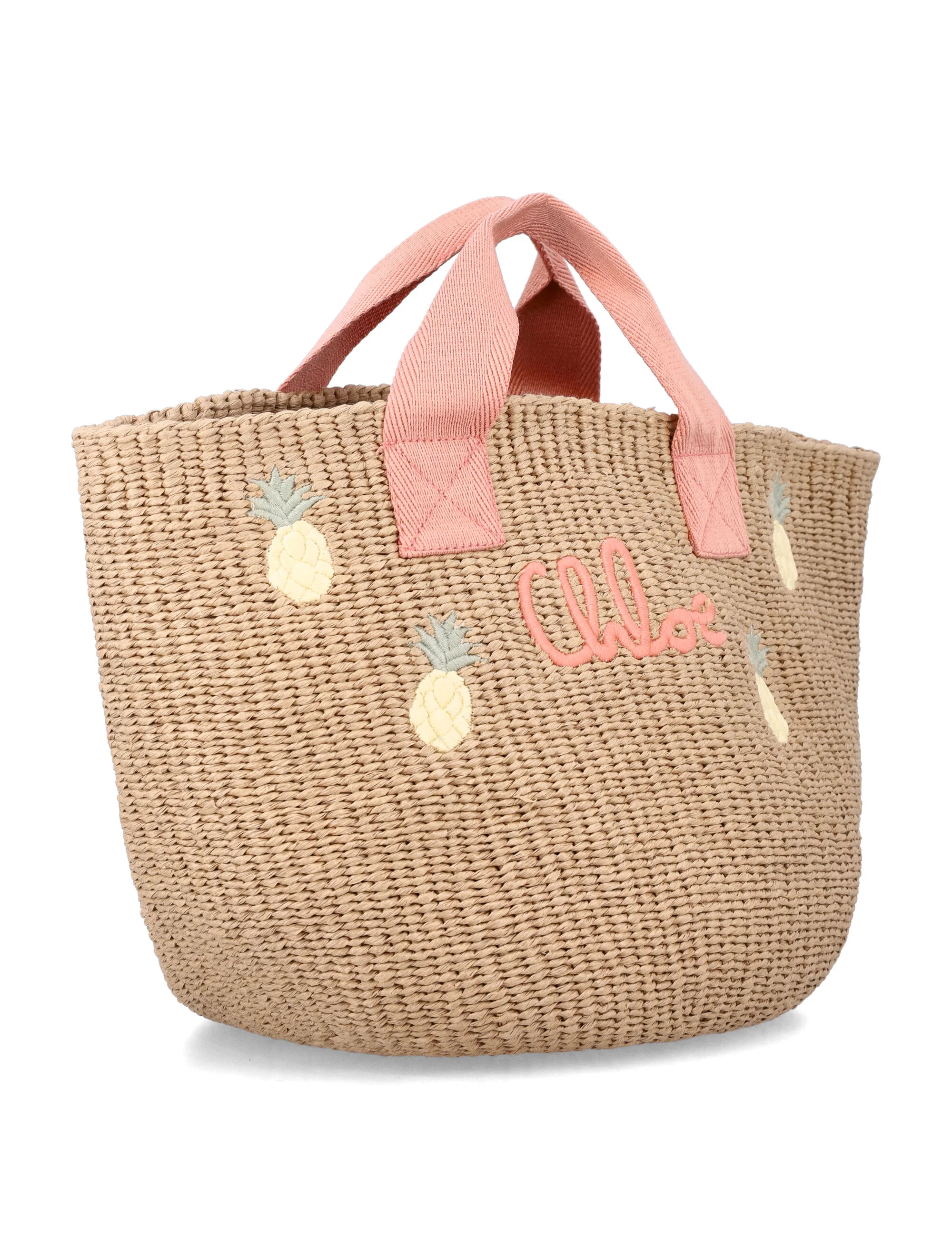 Chloé x Mifuko paper fiber kids tote bag Beige