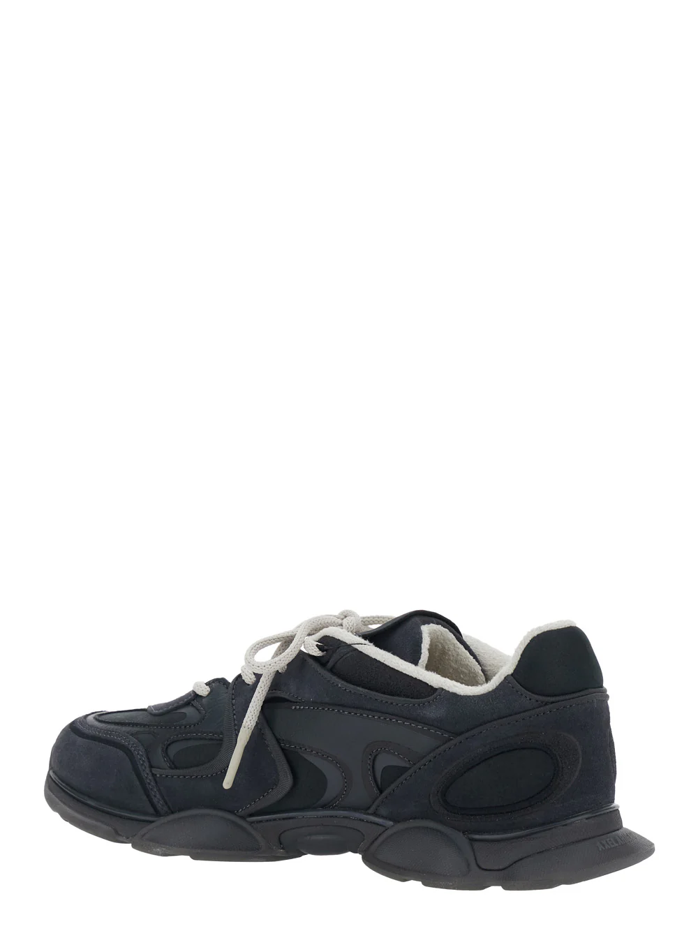 Axel Arigato Sneaker Eris Low Top with Logo Patch on the Tongue in Black Leather and Fabric for Men Textile