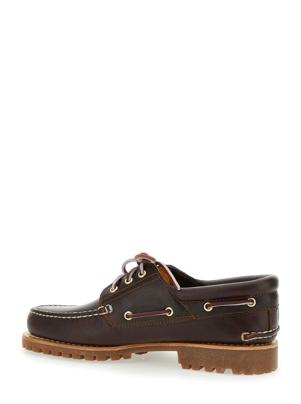 Timberland Brown Loafers With Embossed Logo On The Side And Low Block Heel Leather Man