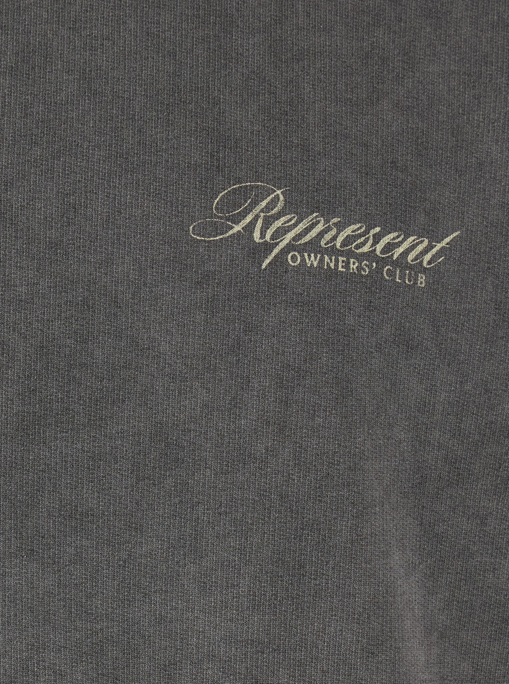 Represent Gray Logo Sweatshirt with Print on Front and Back Faded Effect in Cotton for Men Grey Sweatshirts