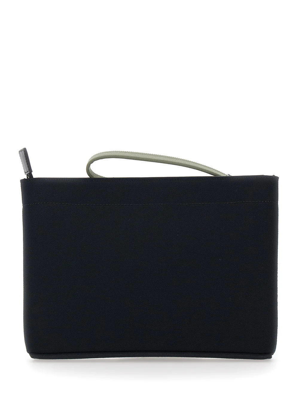 Givenchy Black Pouch with Top Handle and Logo Print on Front in Cotton for Men Clutches Pochettes
