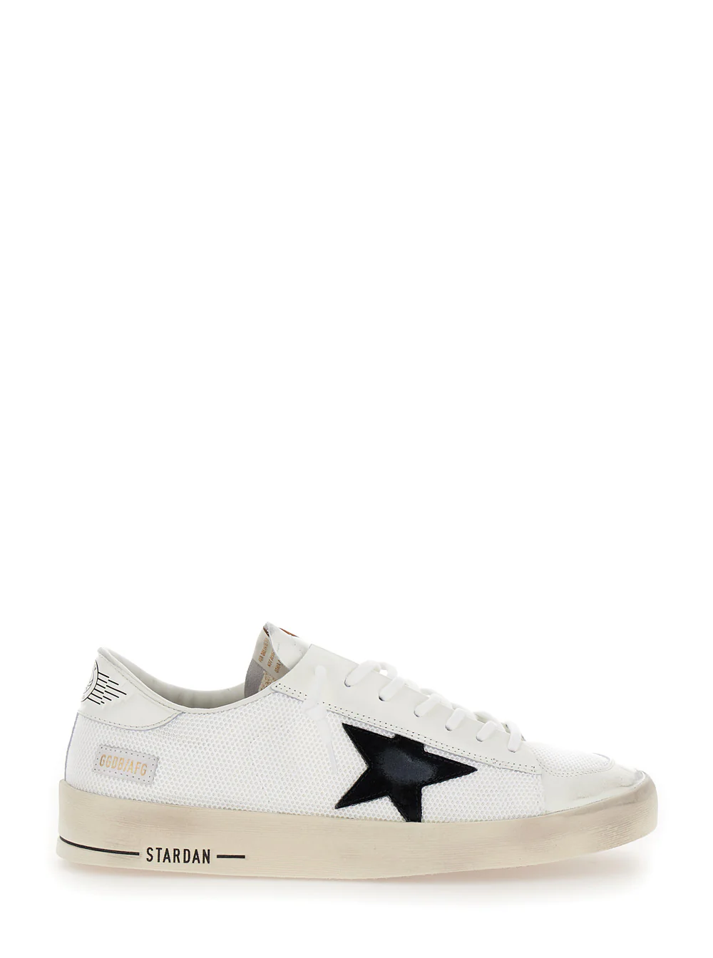 Golden Goose Low Sneakers Stardan with Star Patch in Leather and Tech Fabric White Men Cow Polyester