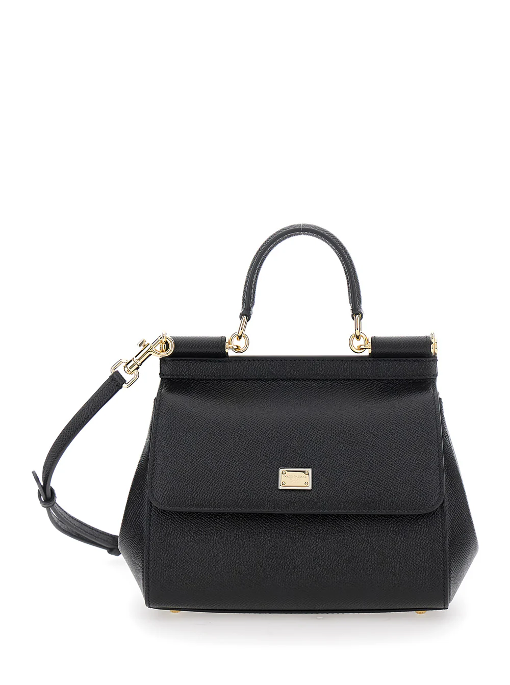 Dolce & Gabbana Sicily Medium Black Hand Bags
