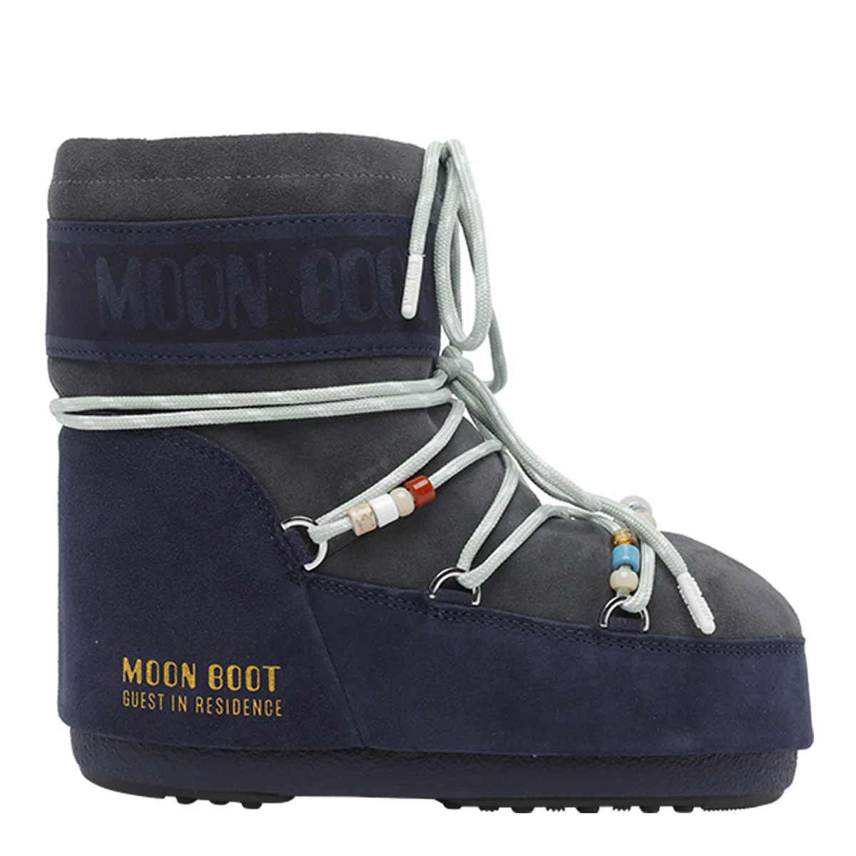 MOON BOOT X GUEST IN RESIDENCE Blue Suede Leather/rubber Sole