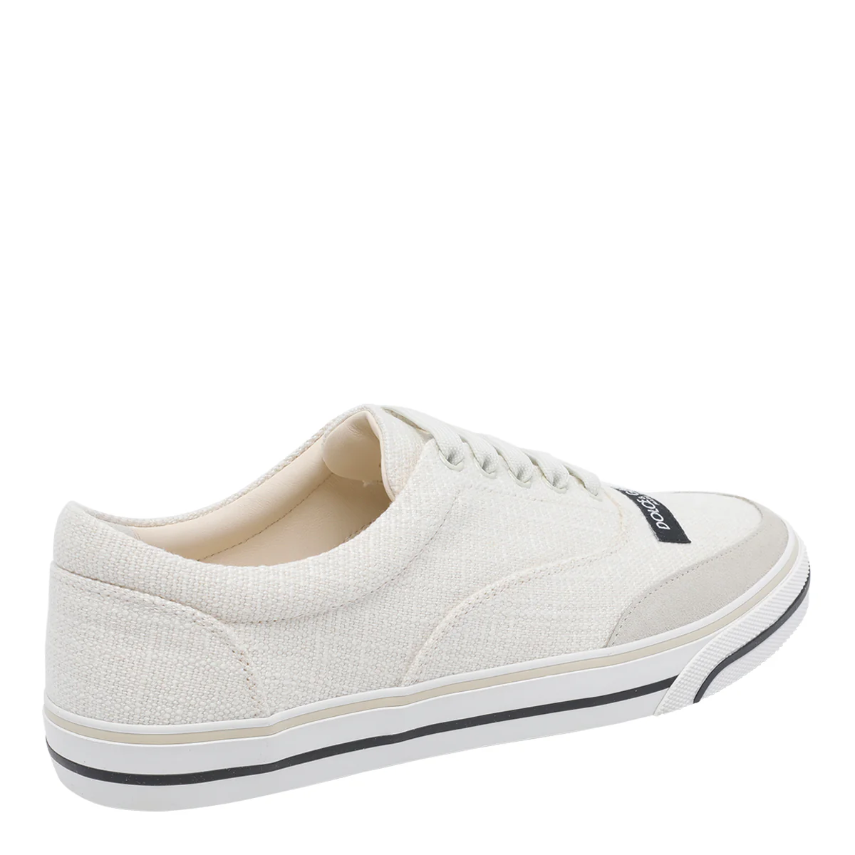 Dolce & Gabbana Sneakers White Fabric And Suede/rubber Sole