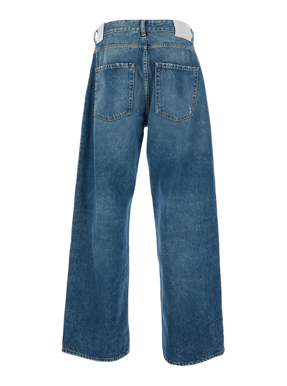 Icon Denim Will Light-Blue 5-Pocket Jeans with Logo Patch in Cotton Denim Man Blu