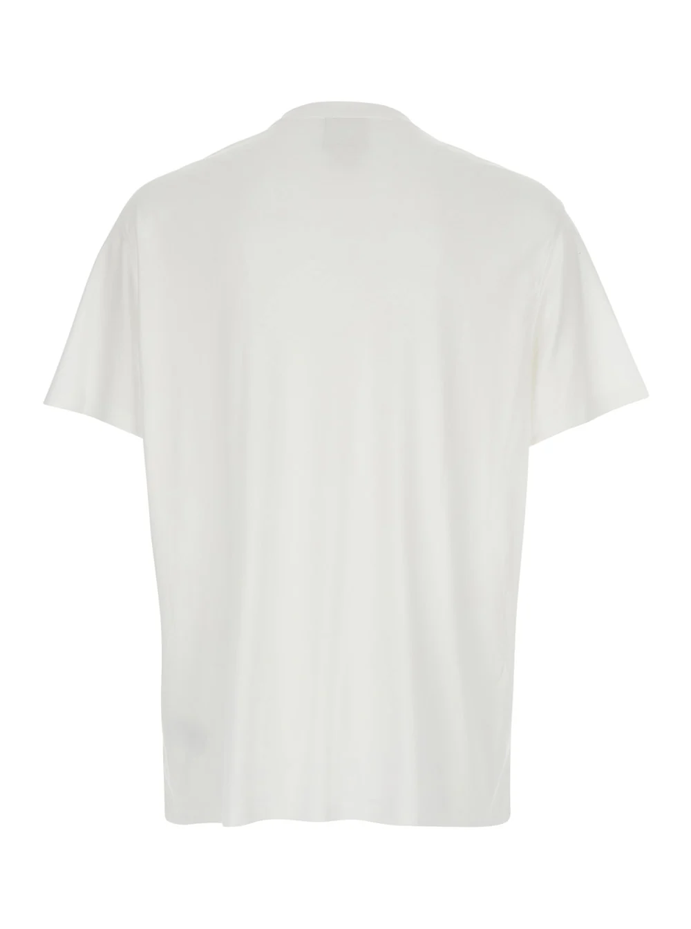 Calvin Klein White T-Shirt with Tone-on-Tone Logo on the Front in Cotton Man Tshirts And Polo Shirts