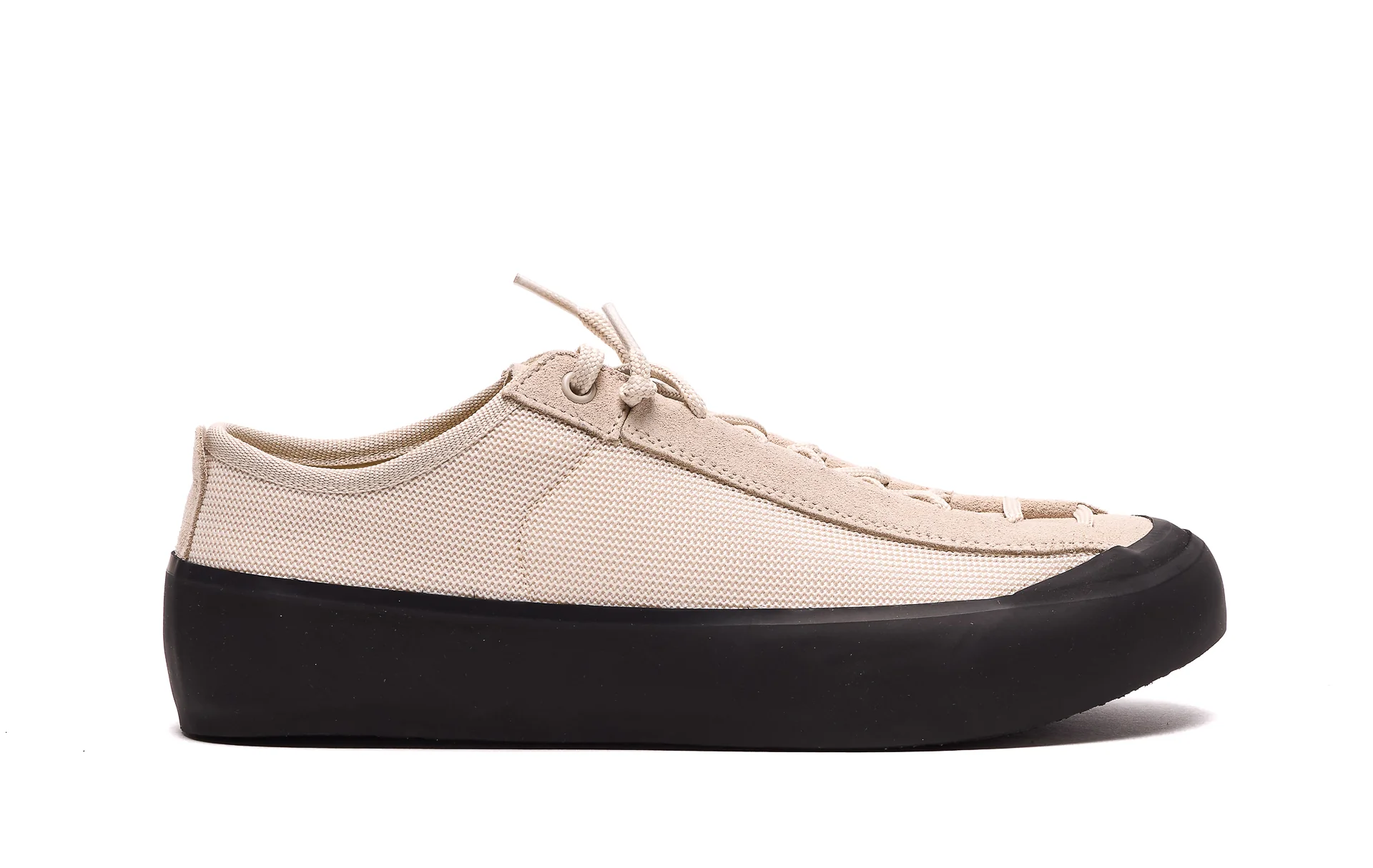 Stone Island Sneakers Beige Suede And Leather Rubber Sole