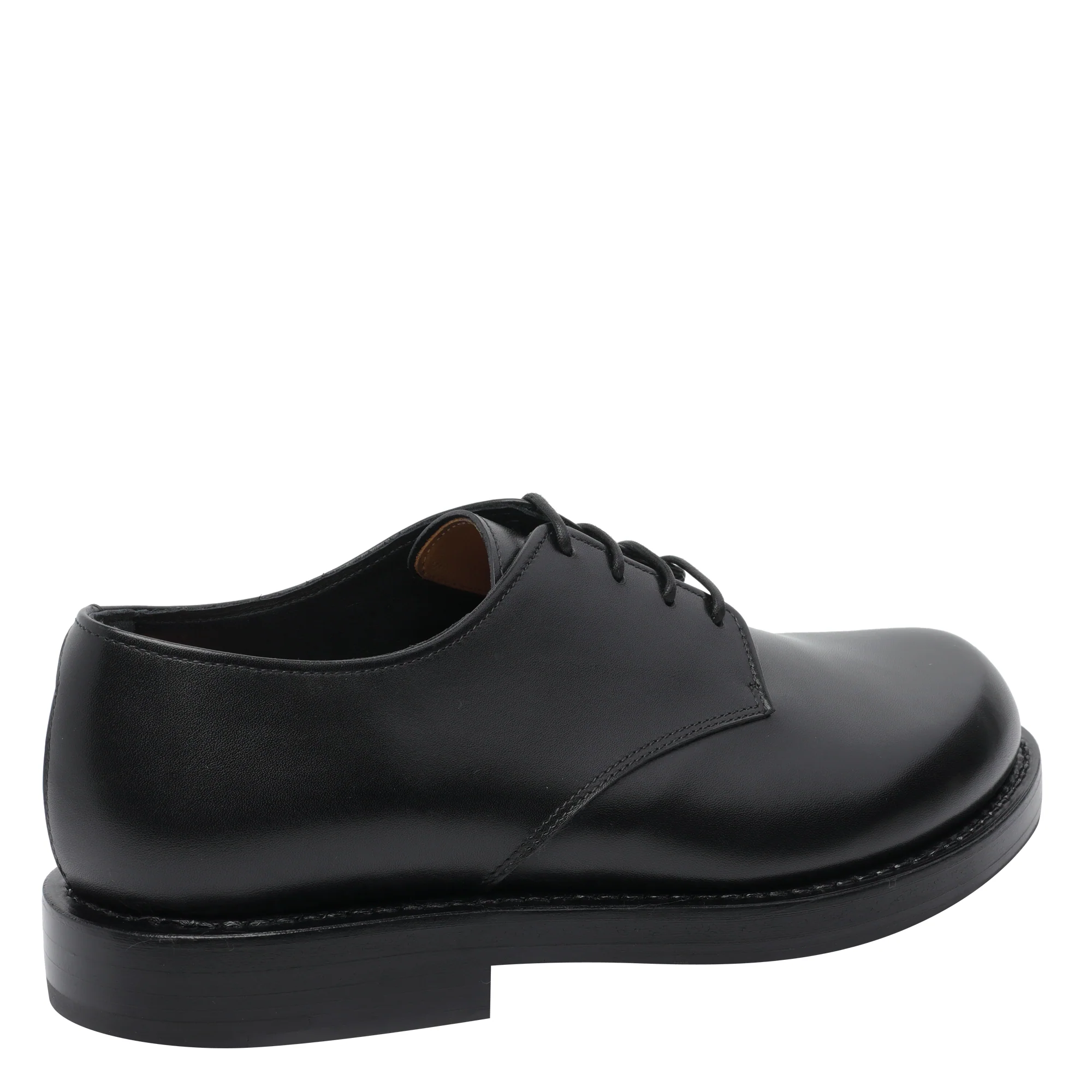 Premiata Flat Shoes Black Calf Leather/leather Sole