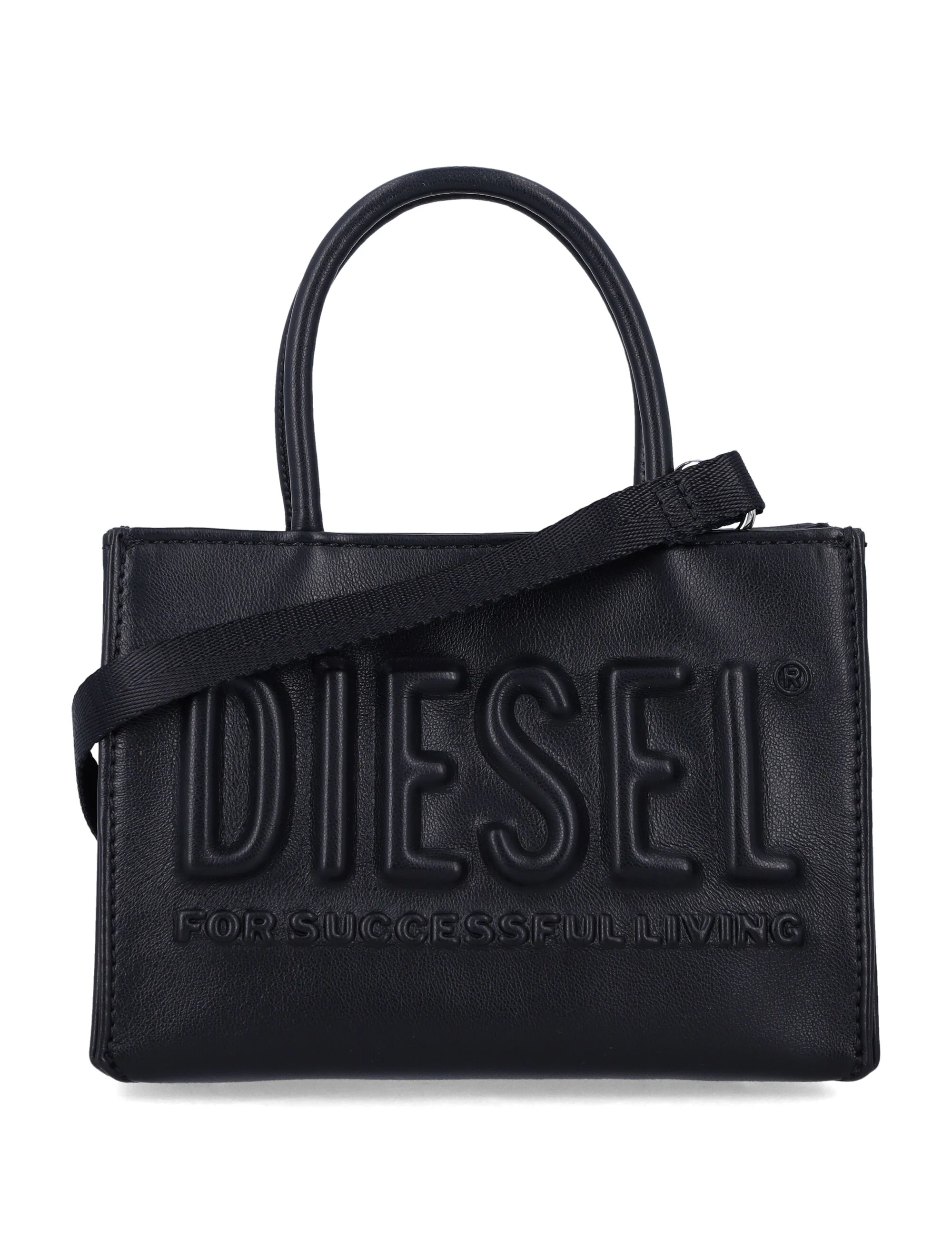 Diesel Dsl 3D mini bag for girls Black Polyurethane Tote
