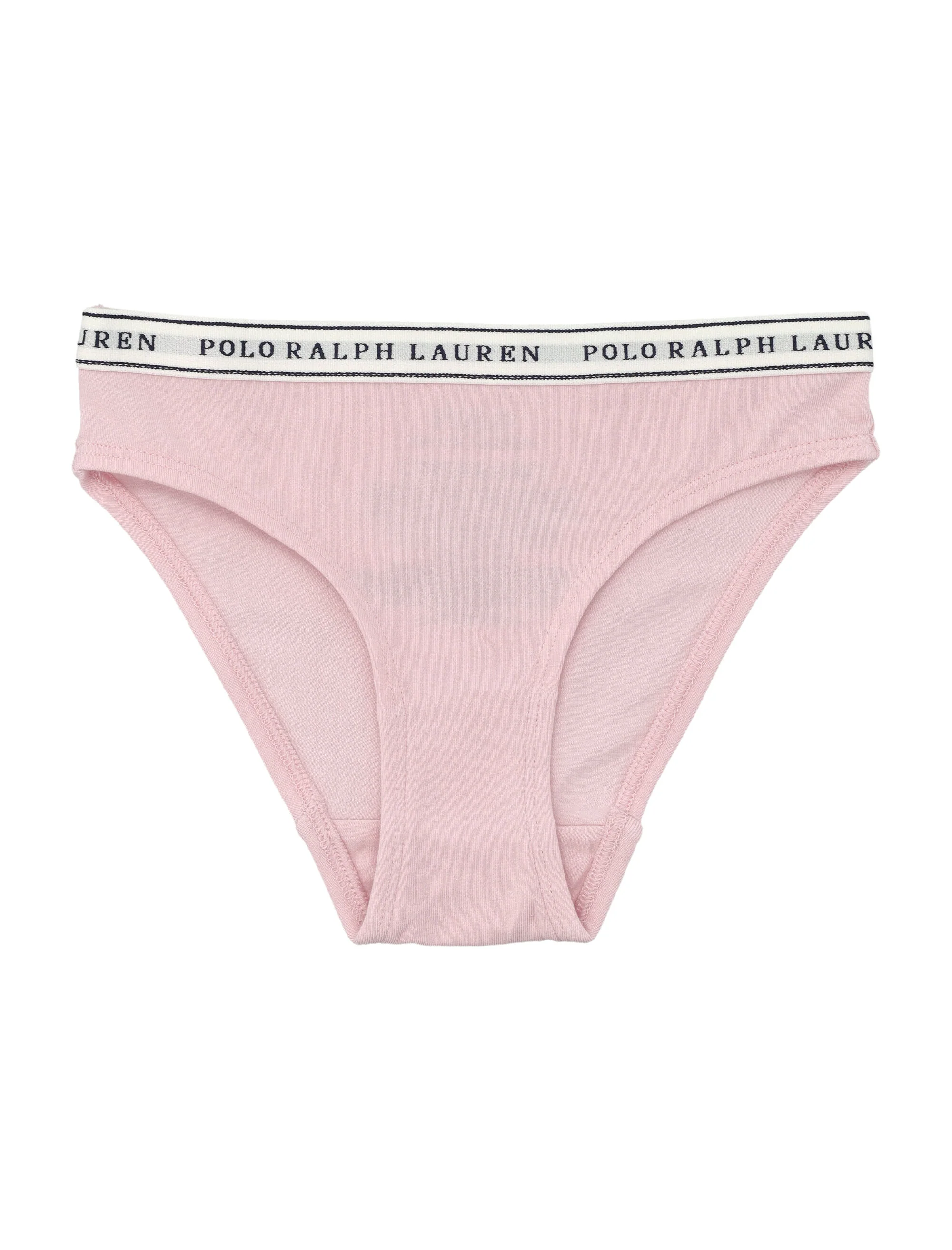 Polo Ralph Lauren Kid Stretch Cotton Two Briefs Set With Logo White/pink Underwear