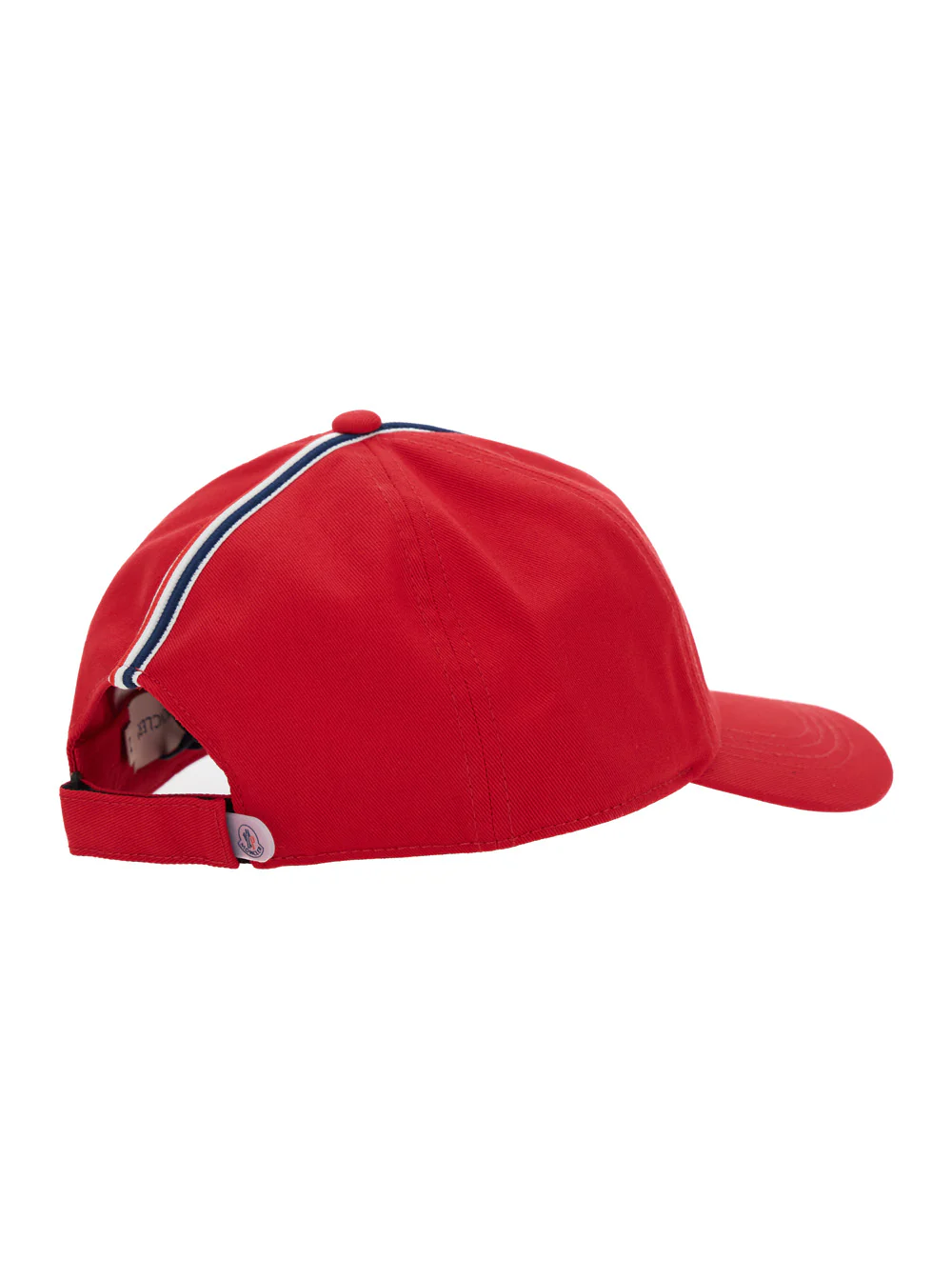 Moncler Kids Red Baseball Hat with Logo Patch on the Front in Cotton Boy And Gloves