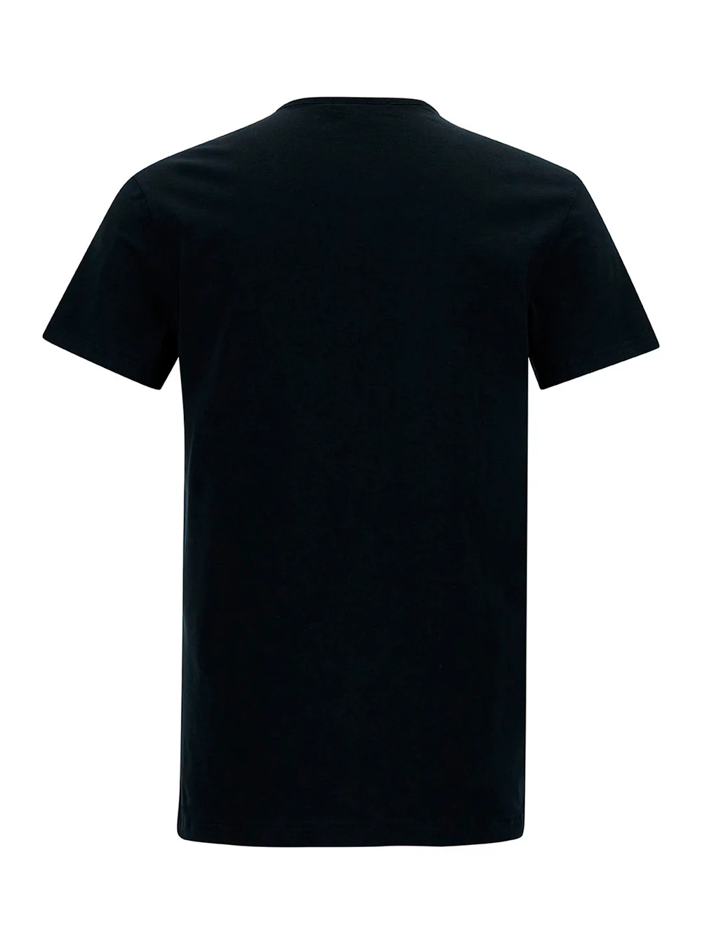 Versace Black Crew Neck T-Shirt with Medusa Print in Stretch Cotton for Men Elastane Tshirts And Polo Shirts