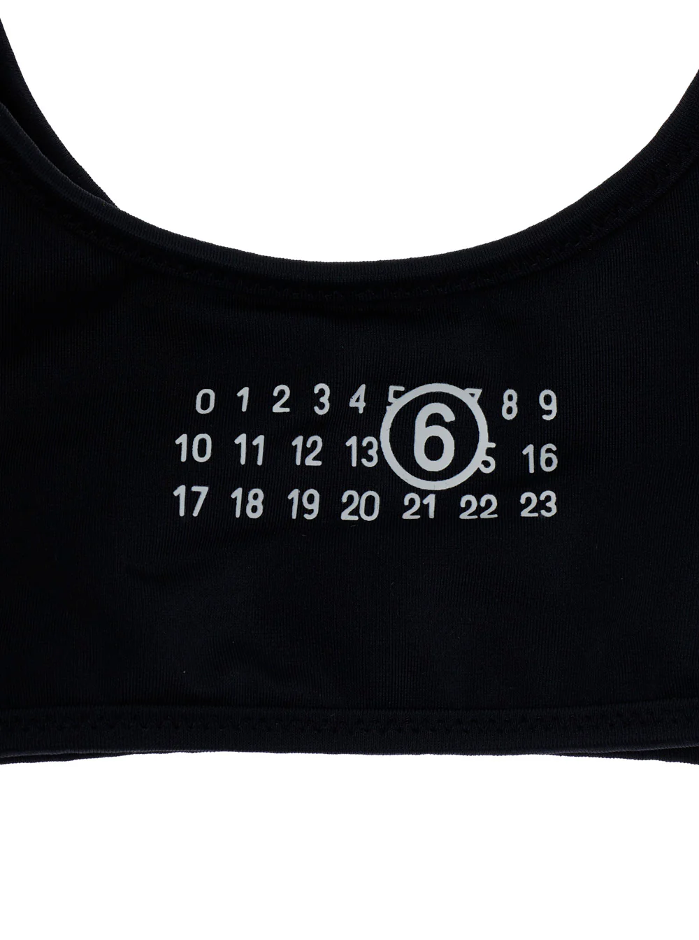 Mm6 Maison Margiela Kids Bikini M60811MM00PMM6M13UM6900 with Pull-On Design and Numeric Logo in Black Tech Fabric for Girls Nylon Elastane Beachwear