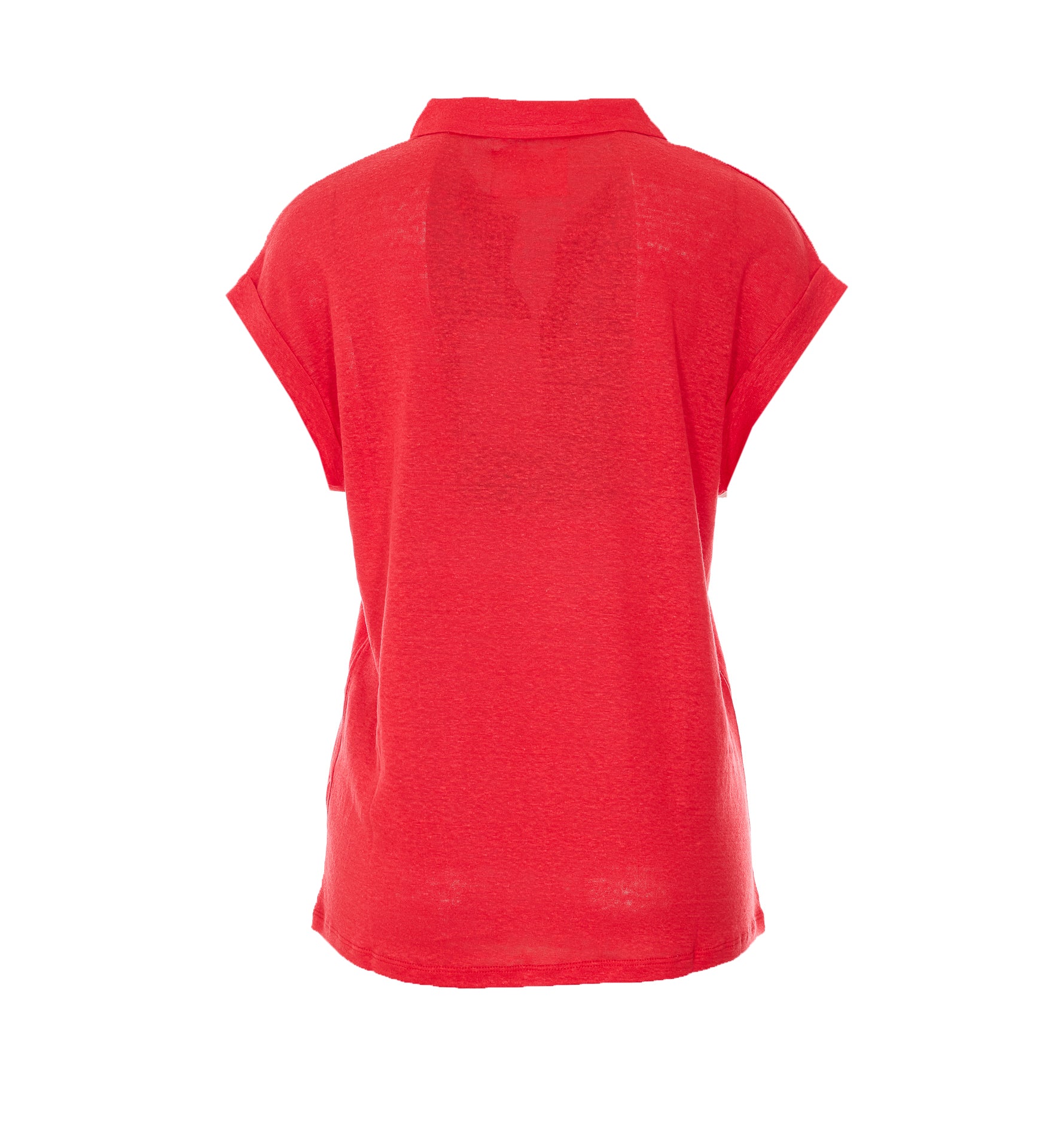 Not Shy T-Shirts And Polos Red Linen