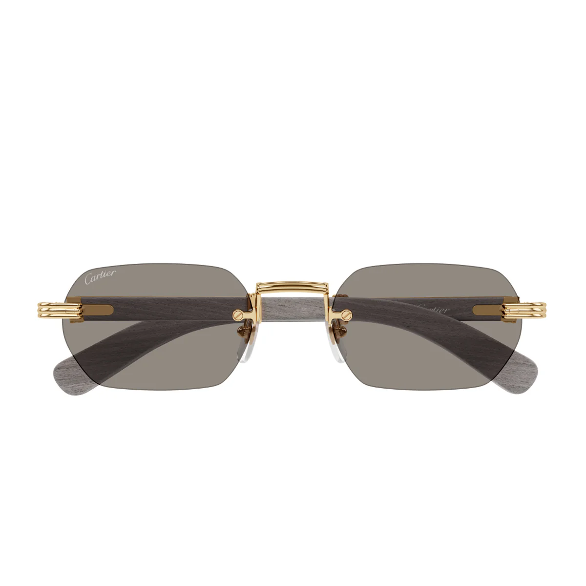 Cartier CT0362S Première de 005 Gold Grey Oro Wood/metal Occhiali Da Sole